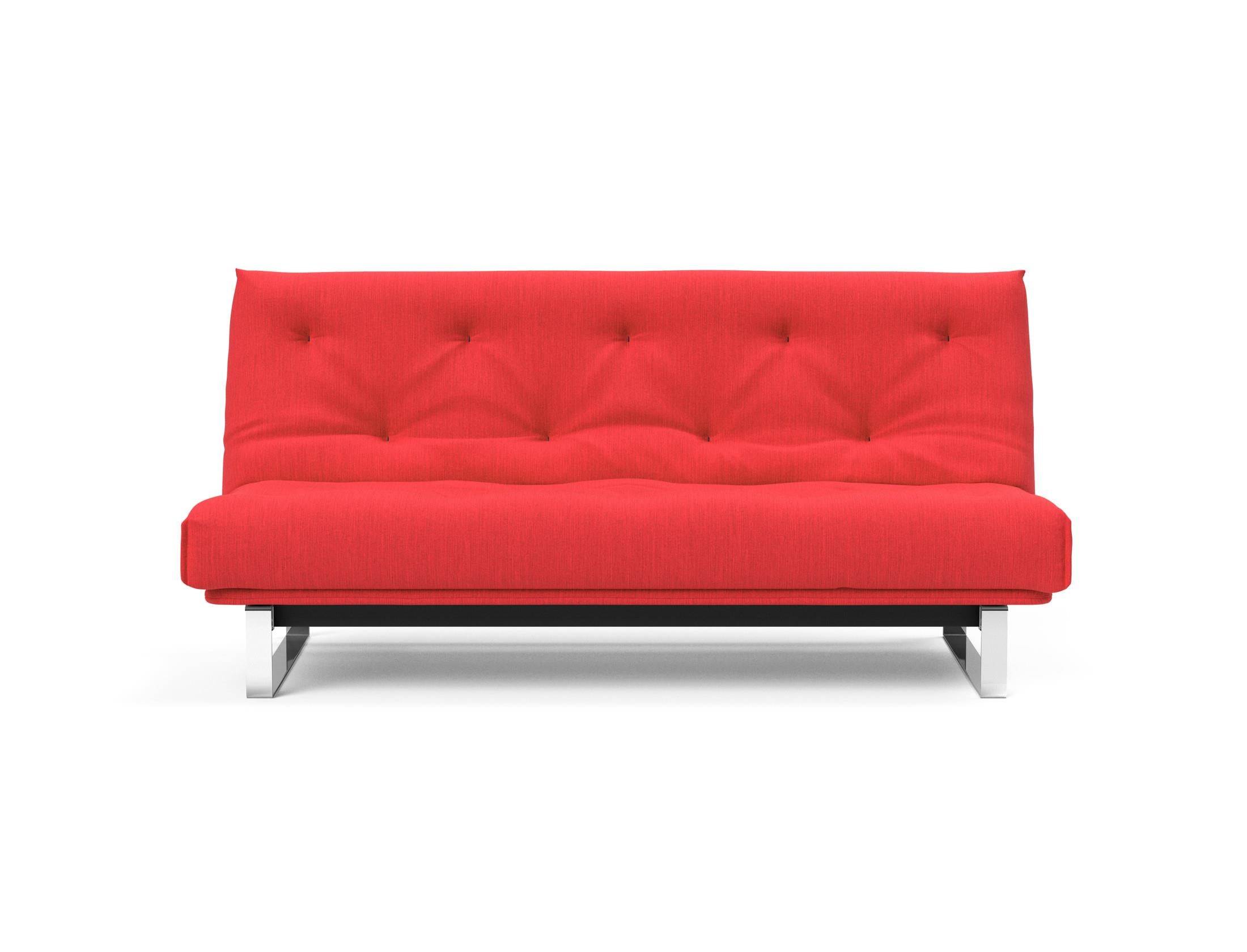 Erleben Sie das Minimum Bettsofa 140 Nordic von Innovation Living: elegantes Design, bequeme Soft Spring Matratze, ideal für kleine Räume.