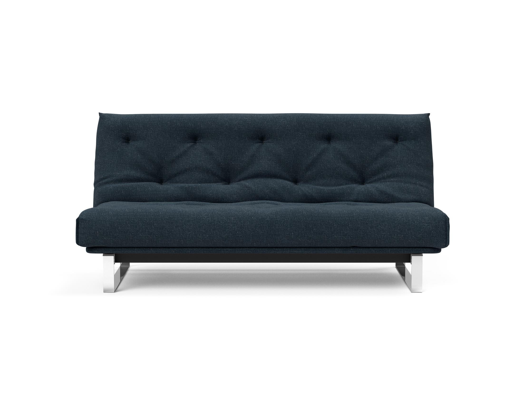 Erleben Sie das Minimum Bettsofa 140 Nordic von Innovation Living: elegantes Design, bequeme Soft Spring Matratze, ideal für kleine Räume.