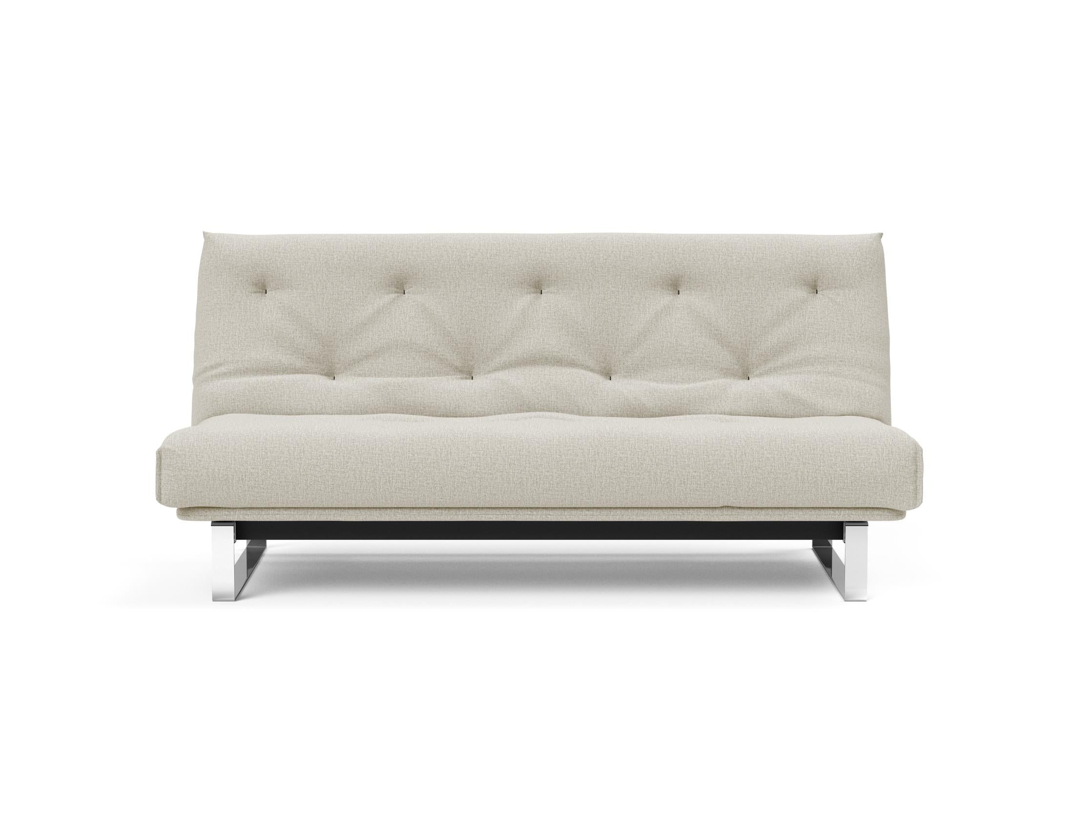 Erleben Sie das Minimum Bettsofa 140 Nordic von Innovation Living: elegantes Design, bequeme Soft Spring Matratze, ideal für kleine Räume.