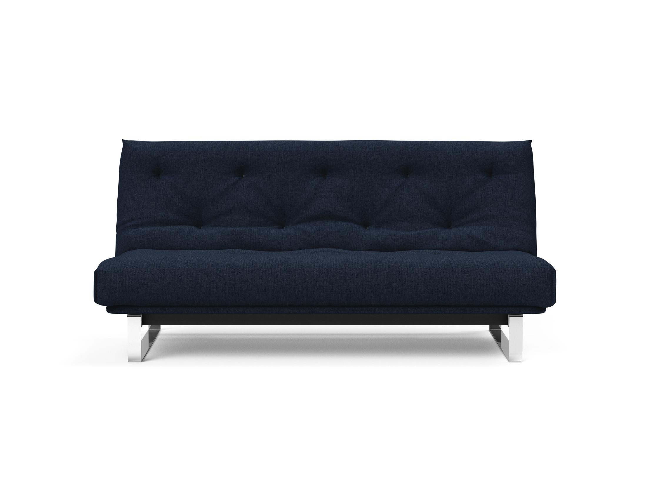 Erleben Sie das Minimum Bettsofa 140 Nordic von Innovation Living: elegantes Design, bequeme Soft Spring Matratze, ideal für kleine Räume.