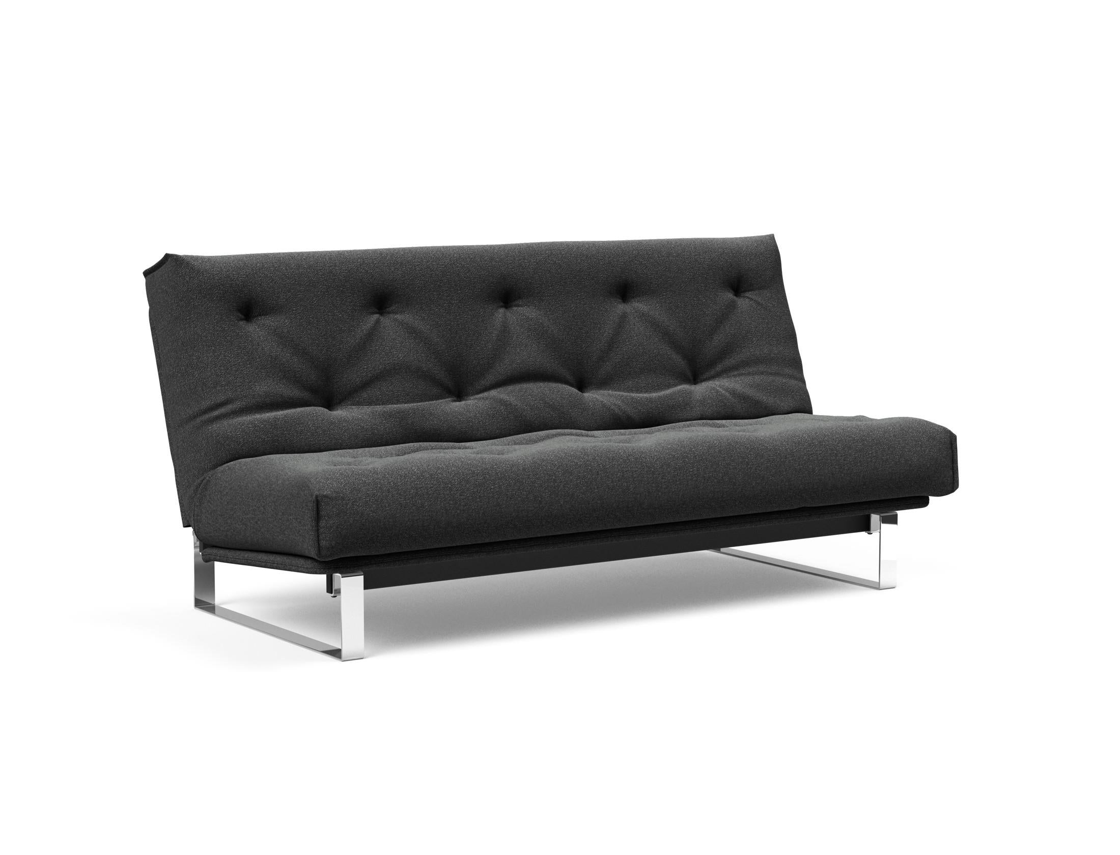 Erleben Sie das Minimum Bettsofa 140 Nordic von Innovation Living: elegantes Design, bequeme Soft Spring Matratze, ideal für kleine Räume.