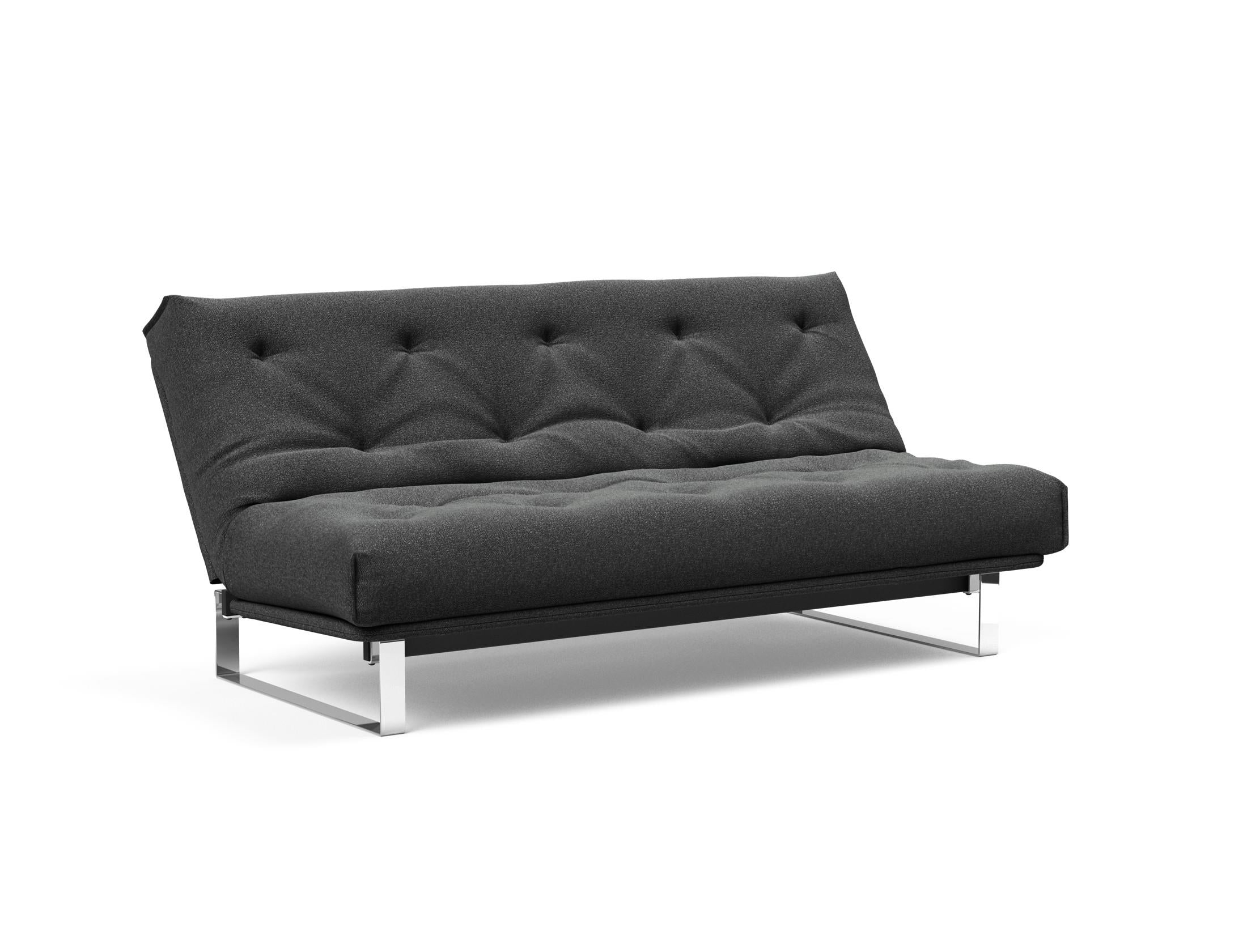 Entdecken Sie das Minimum Bettsofa 140 Nordic von Innovation Living: stilvolles Design, komfortable Soft Spring Matratze, perfekt für kompakte Wohnräume.