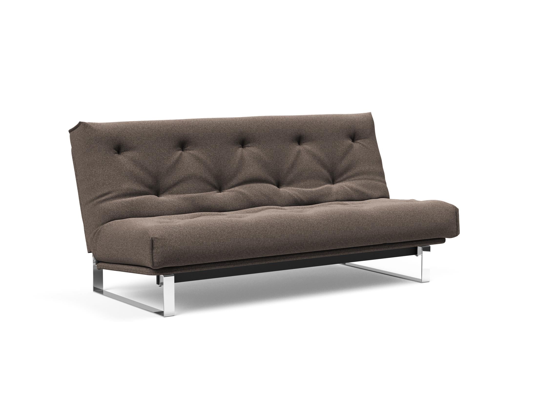 Erleben Sie das Minimum Bettsofa 140 Nordic von Innovation Living: elegantes Design, bequeme Soft Spring Matratze, ideal für kleine Räume.