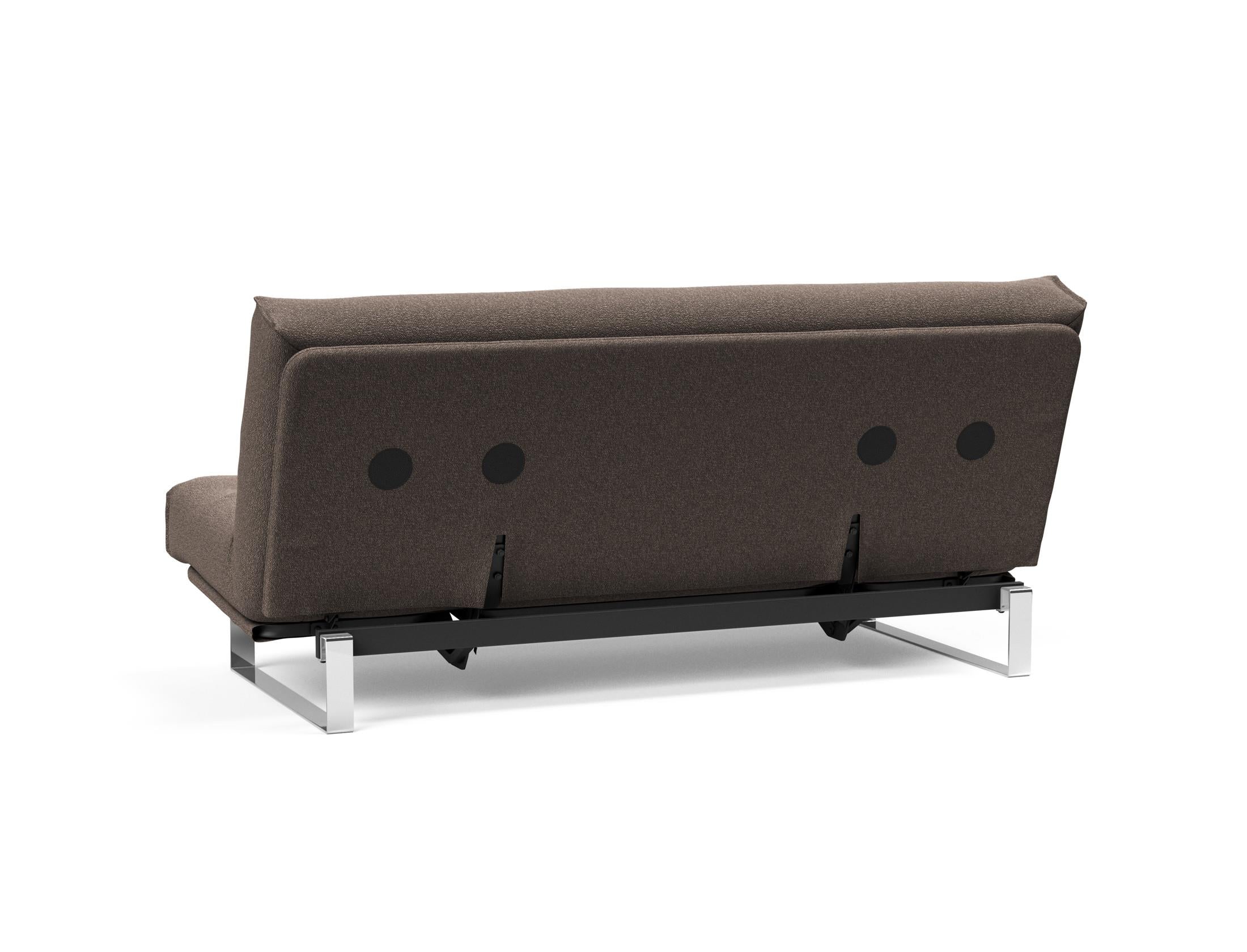 Entdecken Sie das Minimum Bettsofa 140 Nordic von Innovation Living: stilvolles Design, komfortable Soft Spring Matratze, perfekt für kompakte Wohnräume.