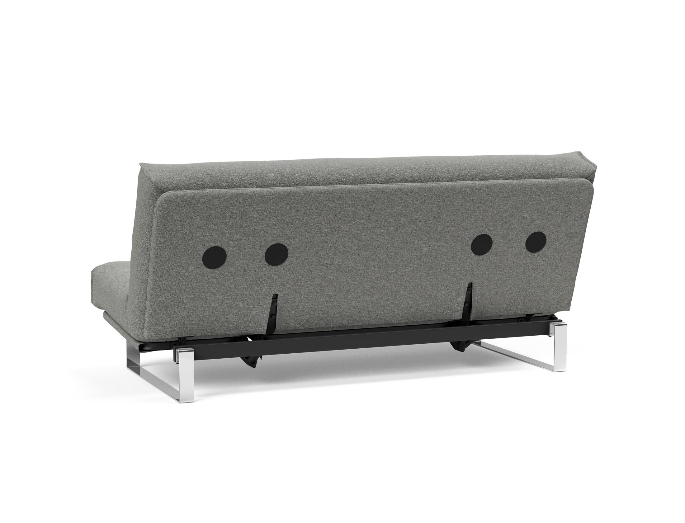 Erleben Sie das Minimum Bettsofa 140 Nordic von Innovation Living: elegantes Design, bequeme Soft Spring Matratze, ideal für kleine Räume.