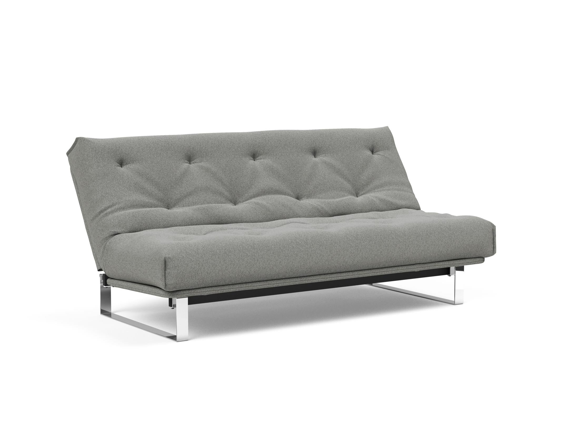 Entdecken Sie das Minimum Bettsofa 140 Nordic von Innovation Living: stilvolles Design, komfortable Soft Spring Matratze, perfekt für kompakte Wohnräume.