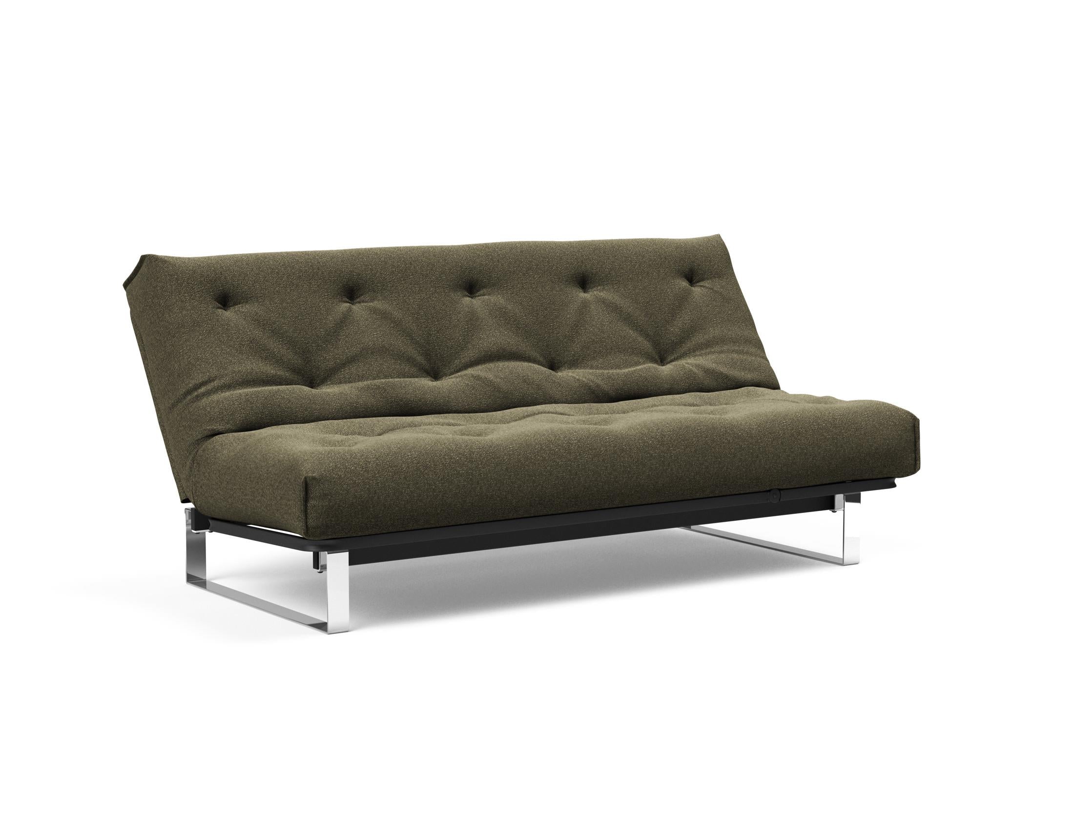 Erleben Sie das Minimum Bettsofa 140 Nordic Soft Spring von Innovation Living – eine perfekte Kombination aus modernem Stil und optimalem Schlafkomfort.
