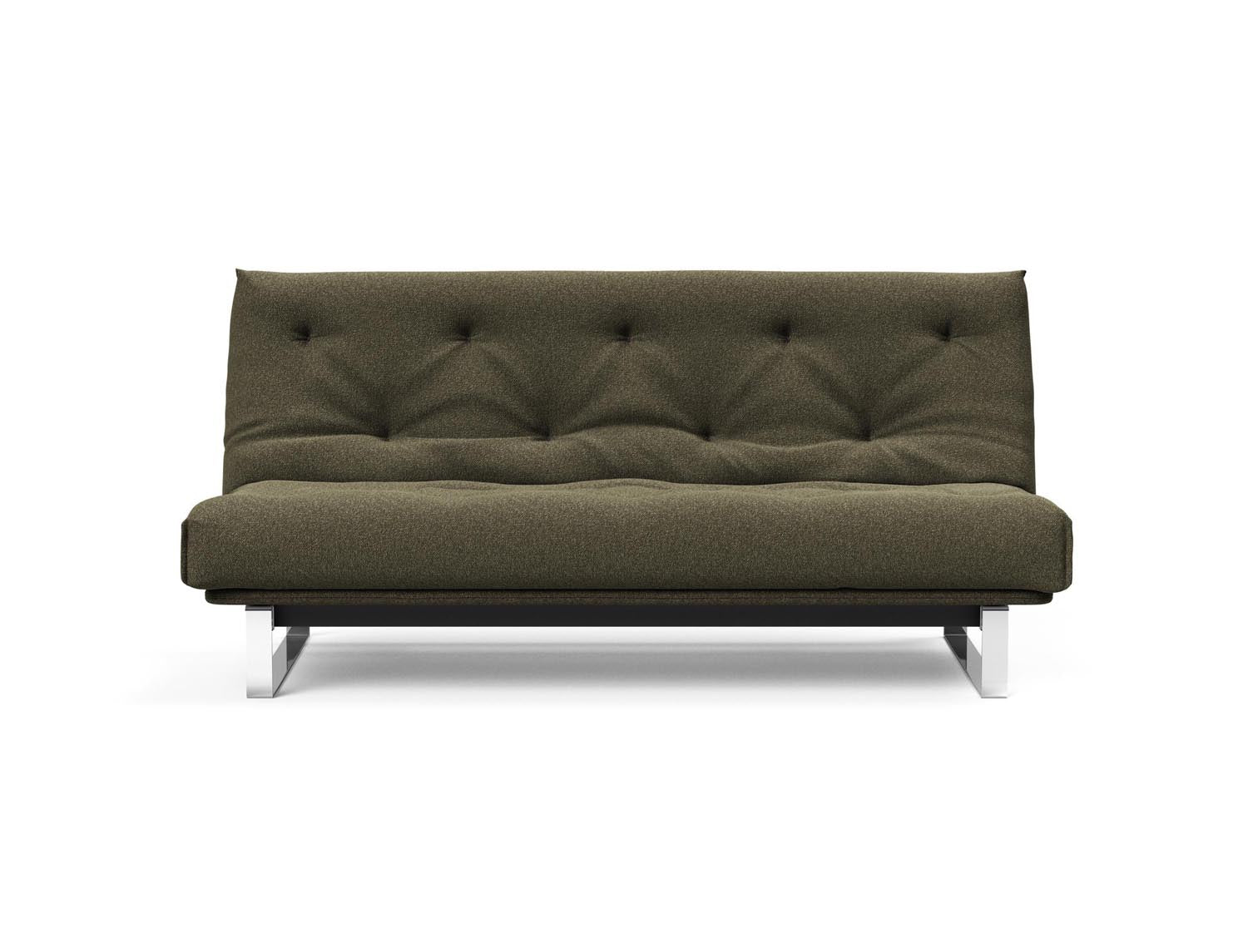 Erleben Sie das Minimum Bettsofa 140 Nordic von Innovation Living: elegantes Design, bequeme Soft Spring Matratze, ideal für kleine Räume.