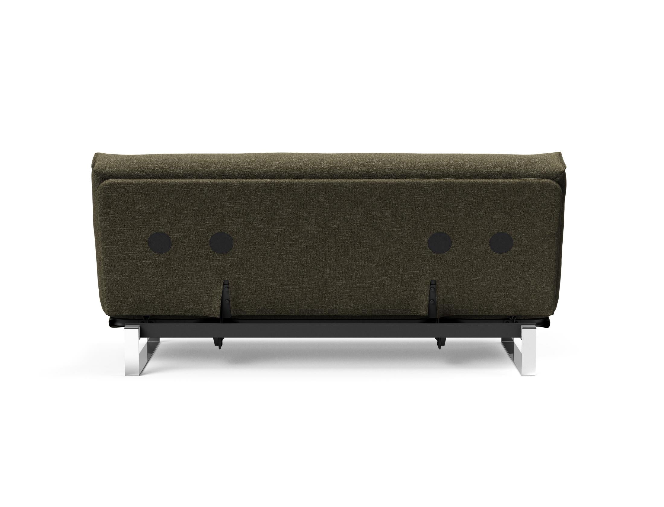 Entdecken Sie das Minimum Bettsofa 140 Nordic von Innovation Living: stilvolles Design, komfortable Soft Spring Matratze, perfekt für kompakte Wohnräume.