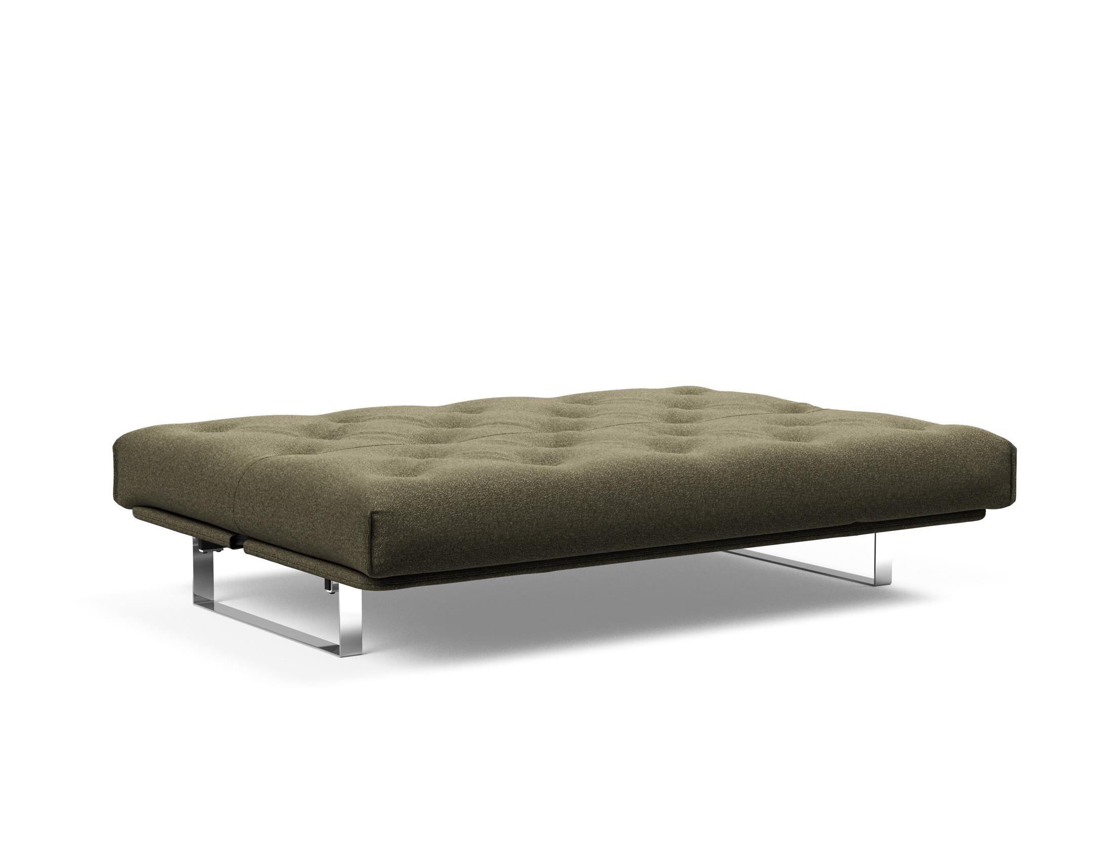 Entdecken Sie das Minimum Bettsofa 140 Nordic von Innovation Living: stilvolles Design, komfortable Soft Spring Matratze, perfekt für kompakte Wohnräume.