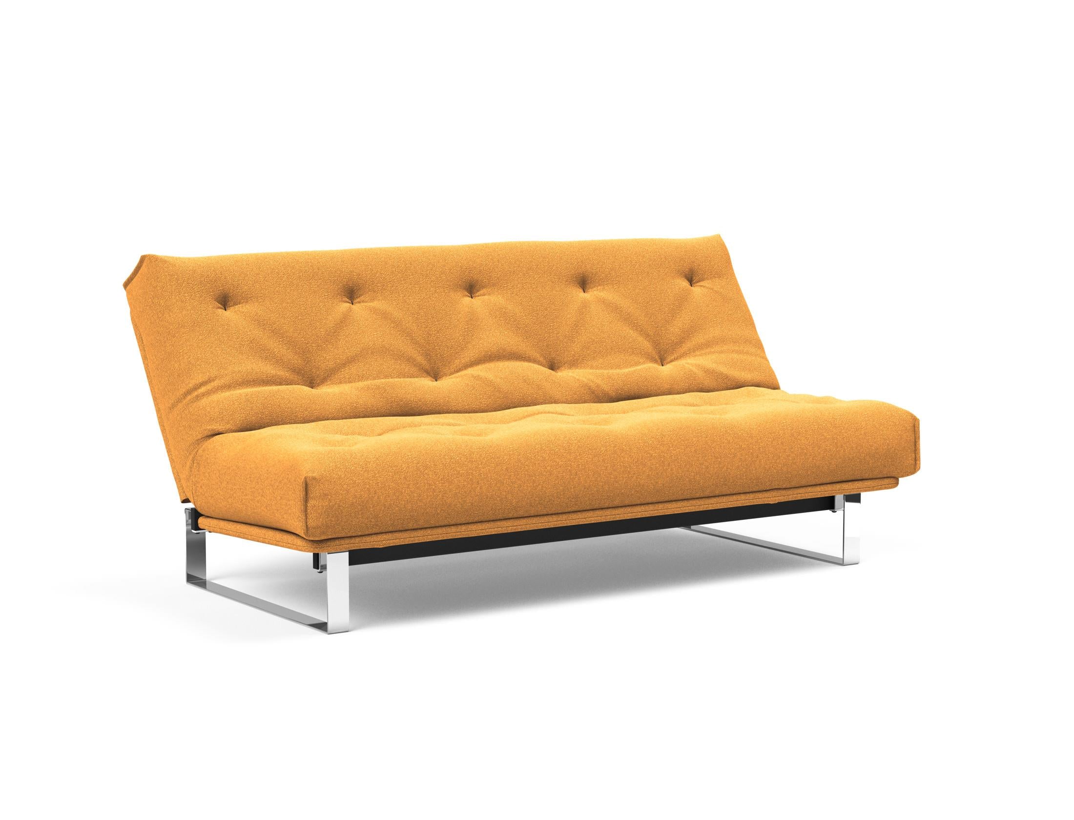 Entdecken Sie das Minimum Bettsofa 140 Nordic von Innovation Living: stilvolles Design, komfortable Soft Spring Matratze, perfekt für kompakte Wohnräume.