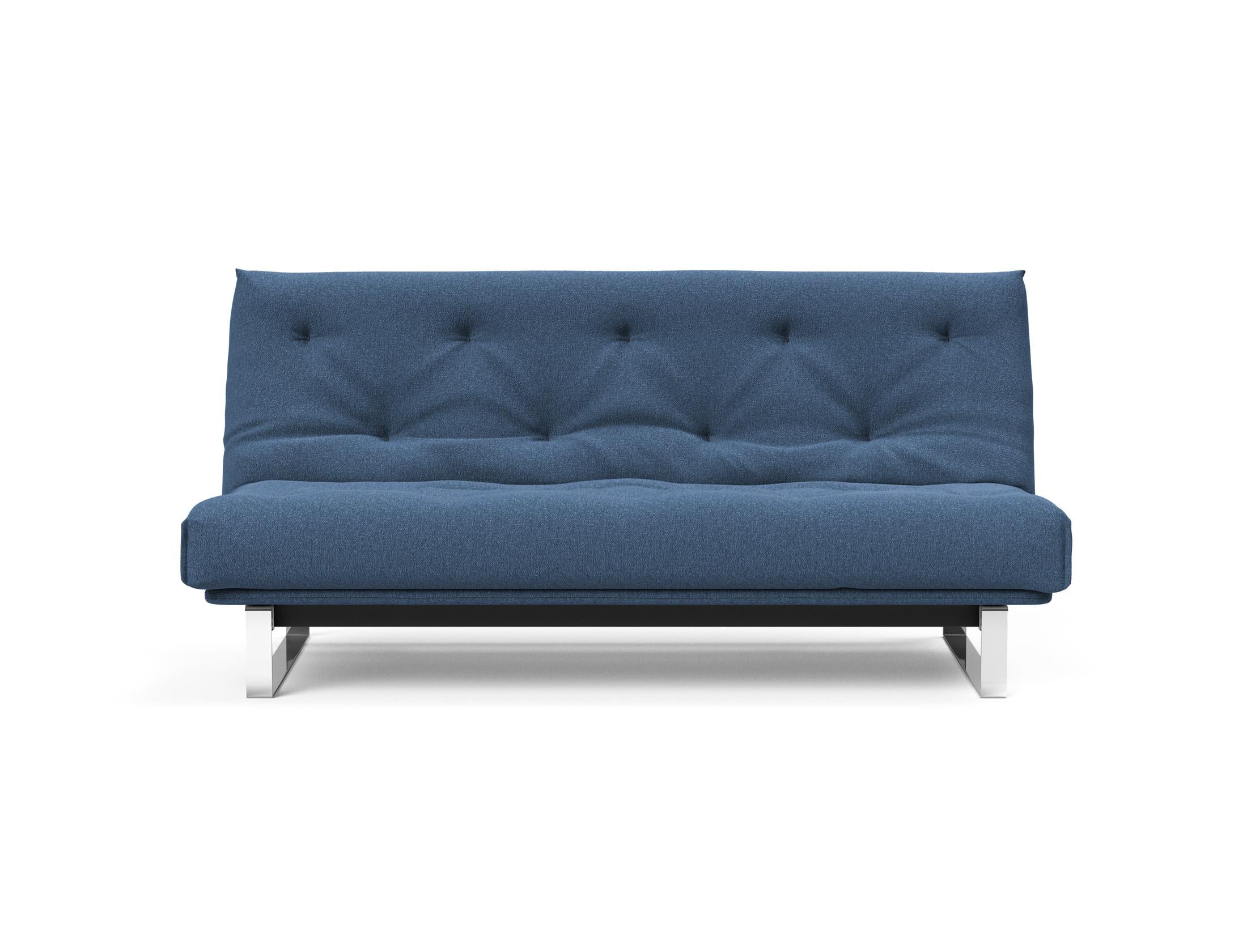 Erleben Sie das Minimum Bettsofa 140 Nordic von Innovation Living: elegantes Design, bequeme Soft Spring Matratze, ideal für kleine Räume.