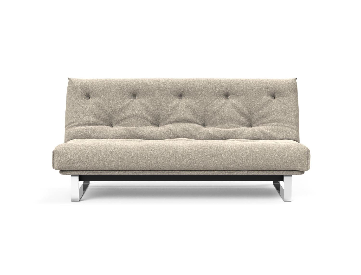 Erleben Sie das Minimum Bettsofa 140 Nordic von Innovation Living: elegantes Design, bequeme Soft Spring Matratze, ideal für kleine Räume.