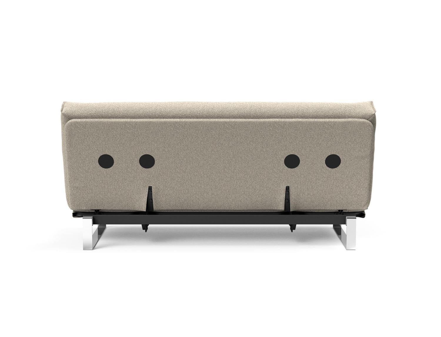 Entdecken Sie das Minimum Bettsofa 140 Nordic von Innovation Living: stilvolles Design, komfortable Soft Spring Matratze, perfekt für kompakte Wohnräume.