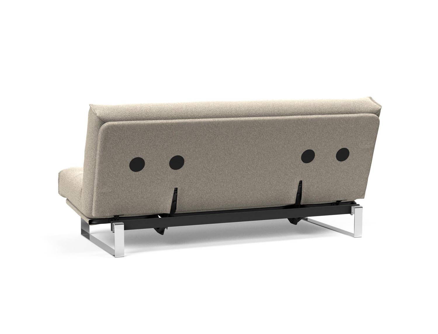 Erleben Sie das Minimum Bettsofa 140 Nordic von Innovation Living: elegantes Design, bequeme Soft Spring Matratze, ideal für kleine Räume.