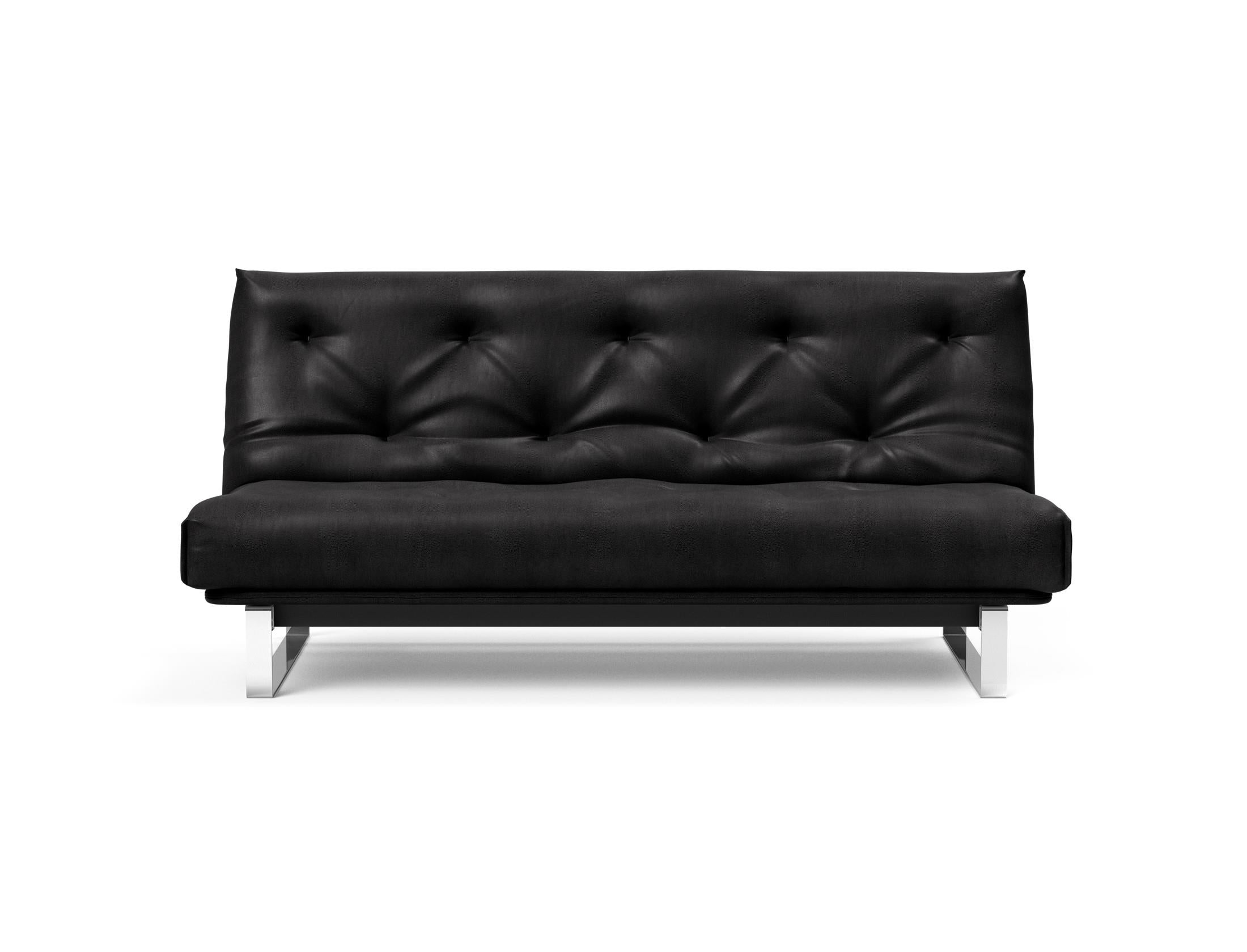 Erleben Sie das Minimum Bettsofa 140 Nordic von Innovation Living: elegantes Design, bequeme Soft Spring Matratze, ideal für kleine Räume.