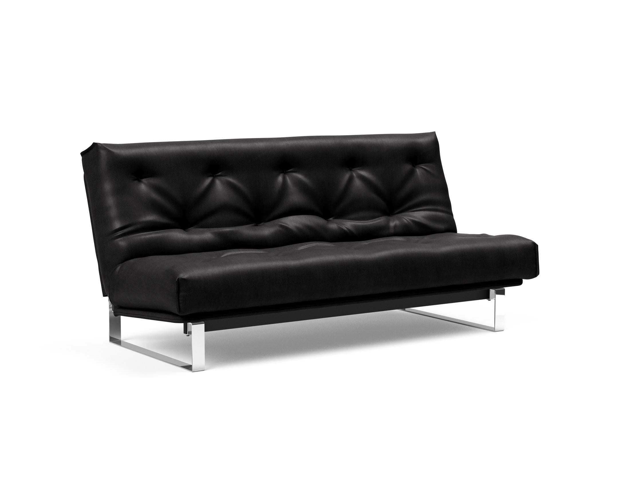 Entdecken Sie das Minimum Bettsofa 140 Nordic von Innovation Living: stilvolles Design, komfortable Soft Spring Matratze, perfekt für kompakte Wohnräume.