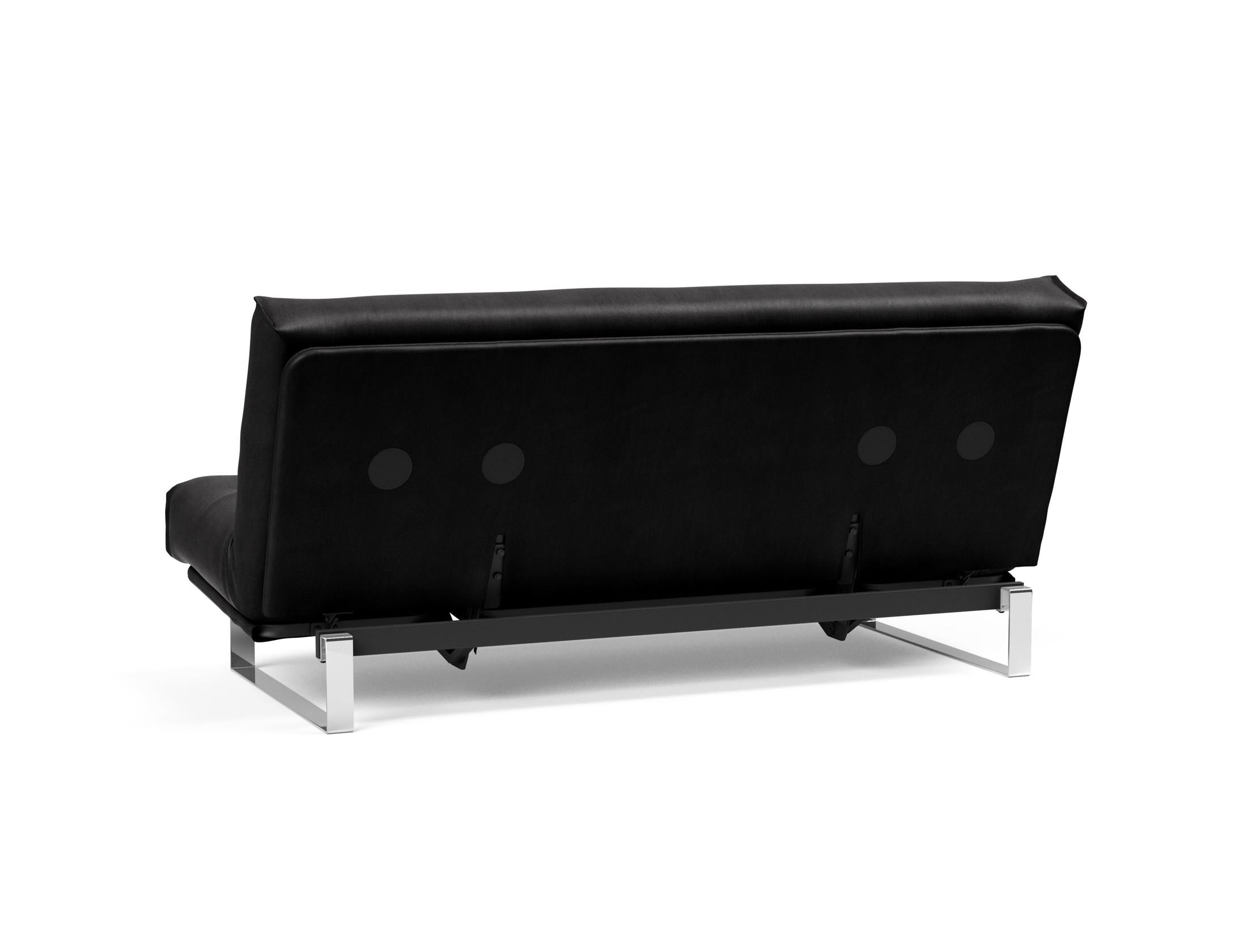 Erleben Sie das Minimum Bettsofa 140 Nordic von Innovation Living: elegantes Design, bequeme Soft Spring Matratze, ideal für kleine Räume.