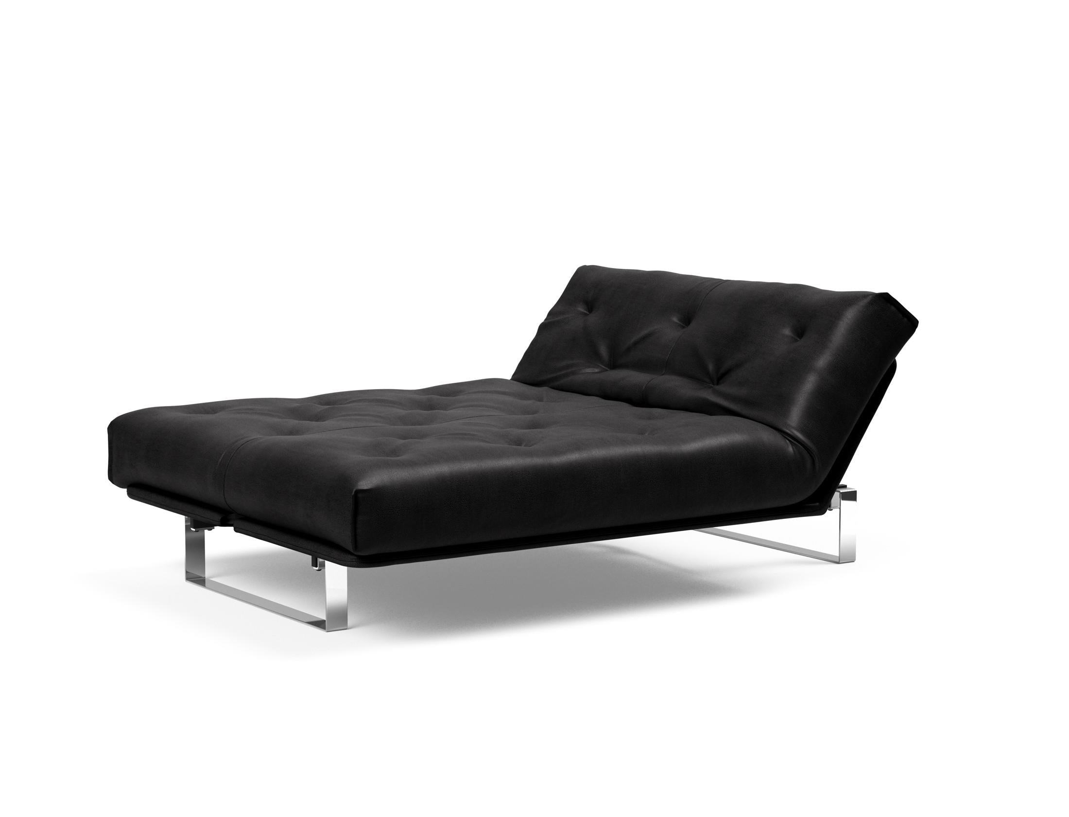 Erleben Sie das Minimum Bettsofa 140 Nordic von Innovation Living: elegantes Design, bequeme Soft Spring Matratze, ideal für kleine Räume.