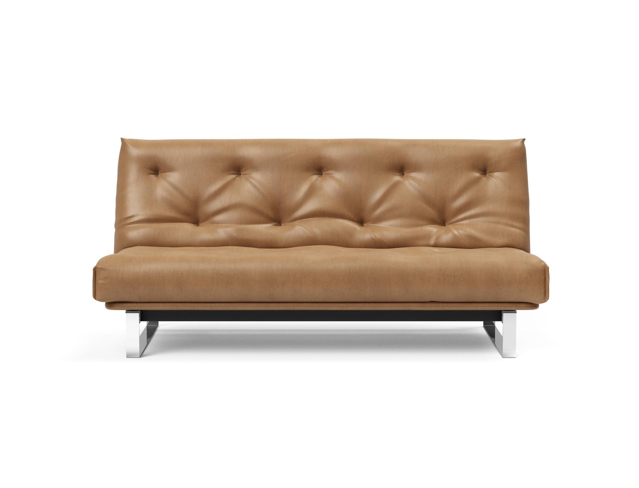 Erleben Sie das Minimum Bettsofa 140 Nordic von Innovation Living: elegantes Design, bequeme Soft Spring Matratze, ideal für kleine Räume.