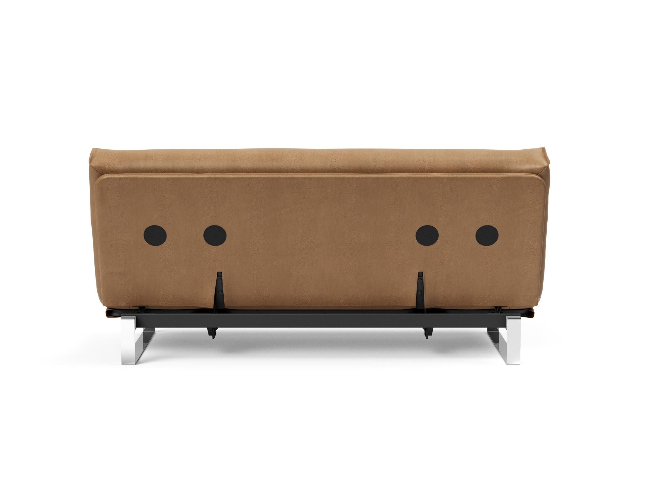 Entdecken Sie das Minimum Bettsofa 140 Nordic von Innovation Living: stilvolles Design, komfortable Soft Spring Matratze, perfekt für kompakte Wohnräume.