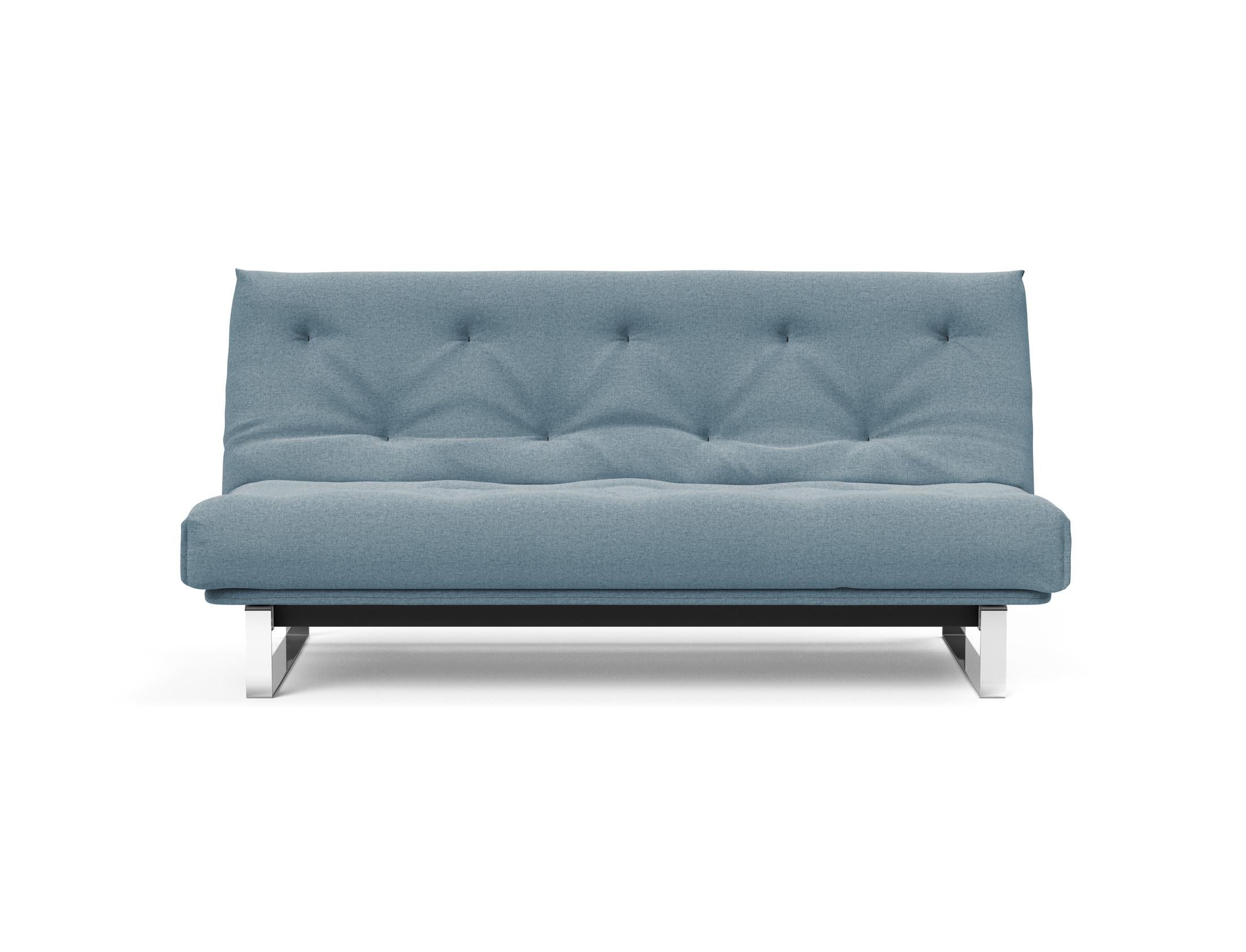 Erleben Sie das Minimum Bettsofa 140 Nordic von Innovation Living: elegantes Design, bequeme Soft Spring Matratze, ideal für kleine Räume.