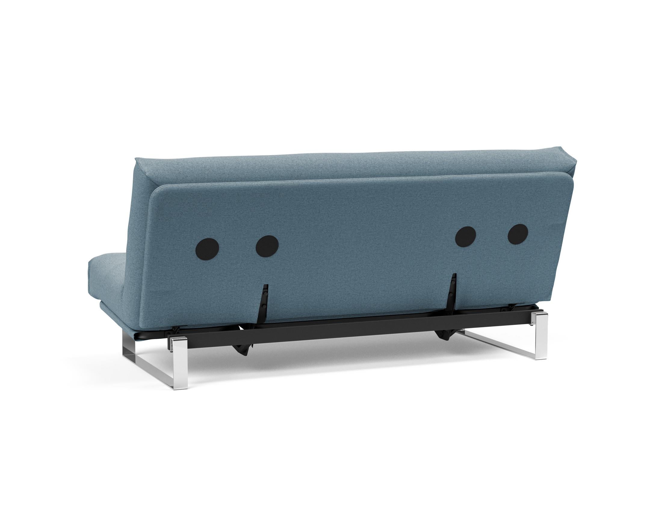 Erleben Sie das Minimum Bettsofa 140 Nordic von Innovation Living: elegantes Design, bequeme Soft Spring Matratze, ideal für kleine Räume.