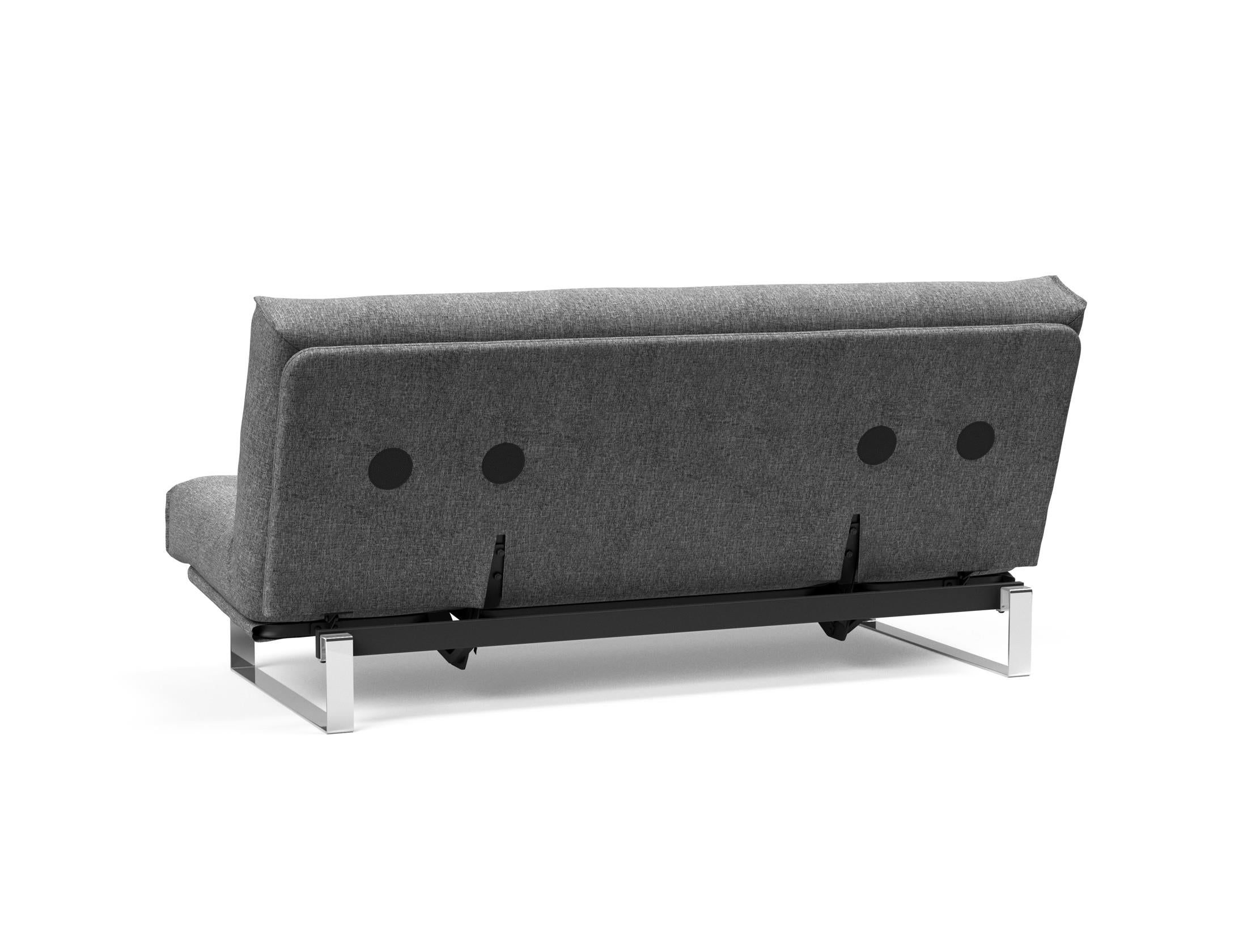 Entdecken Sie das Minimum Bettsofa 140 Nordic von Innovation Living: stilvolles Design, komfortable Soft Spring Matratze, perfekt für kompakte Wohnräume.