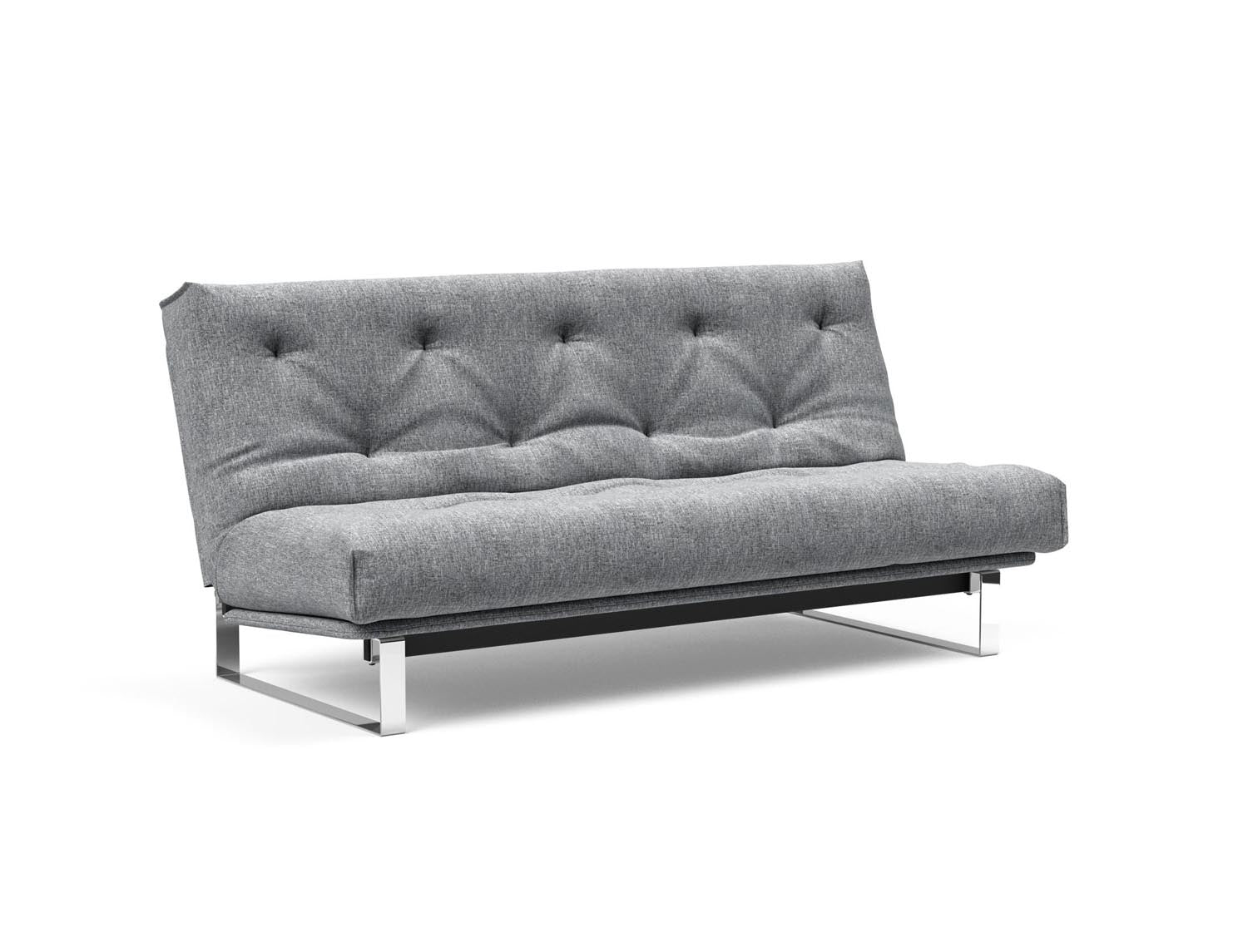Entdecken Sie das Minimum Bettsofa 140 Nordic von Innovation Living: stilvolles Design, komfortable Soft Spring Matratze, perfekt für kompakte Wohnräume.