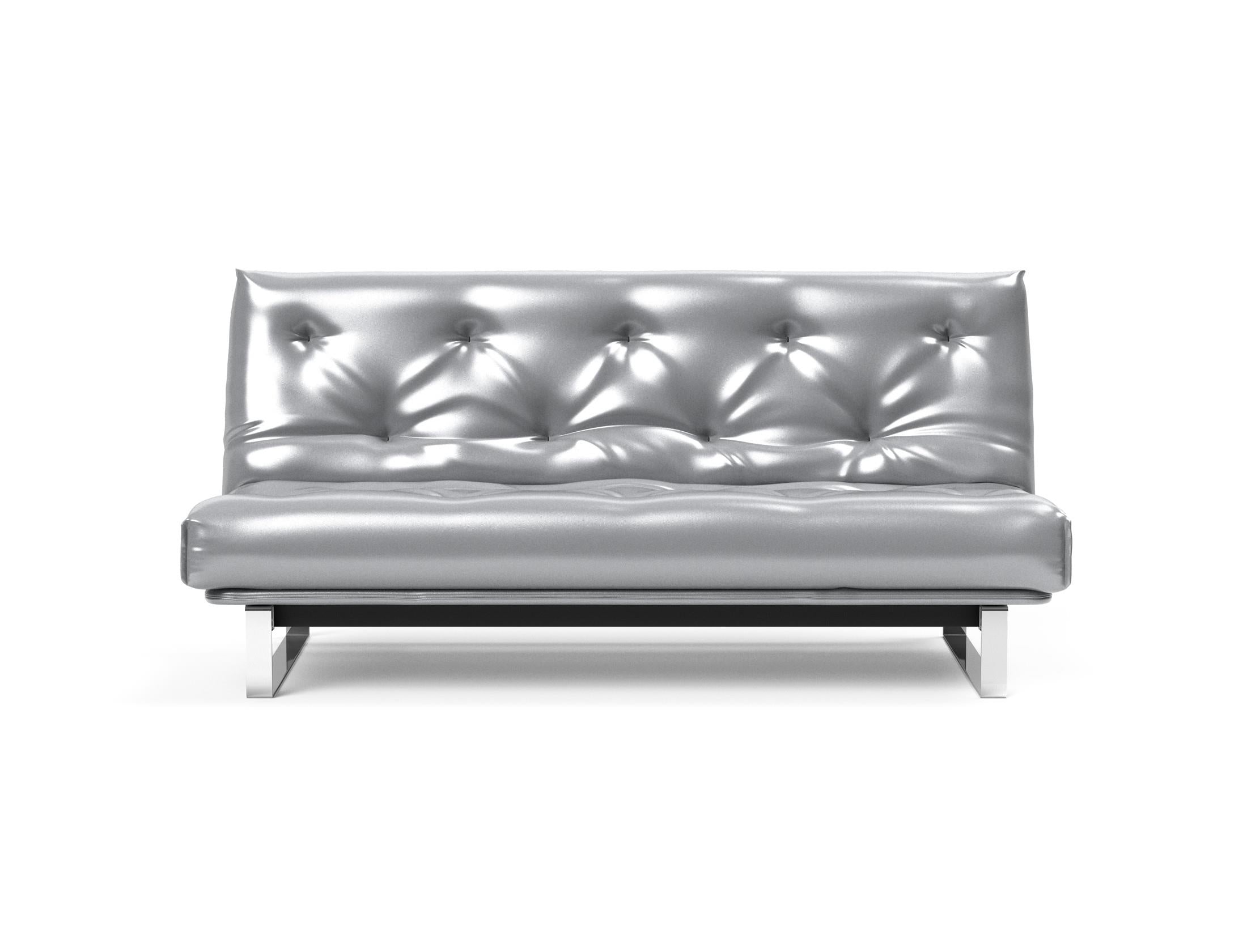 Entdecken Sie das Minimum Bettsofa 140 Nordic von Innovation Living: stilvolles Design, komfortable Soft Spring Matratze, perfekt für kompakte Wohnräume.