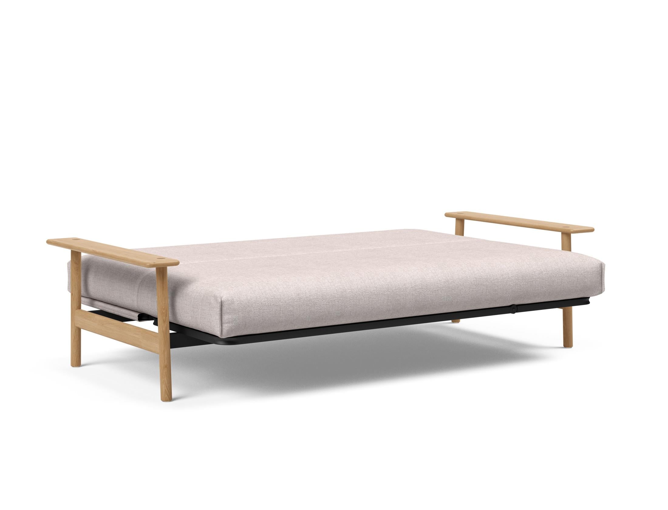 Erleben Sie das Balder Bettsofa 140 Nordic Cover: modernes Design, bequeme Soft Spring Matratze, perfekt für flexible Wohnlösungen.