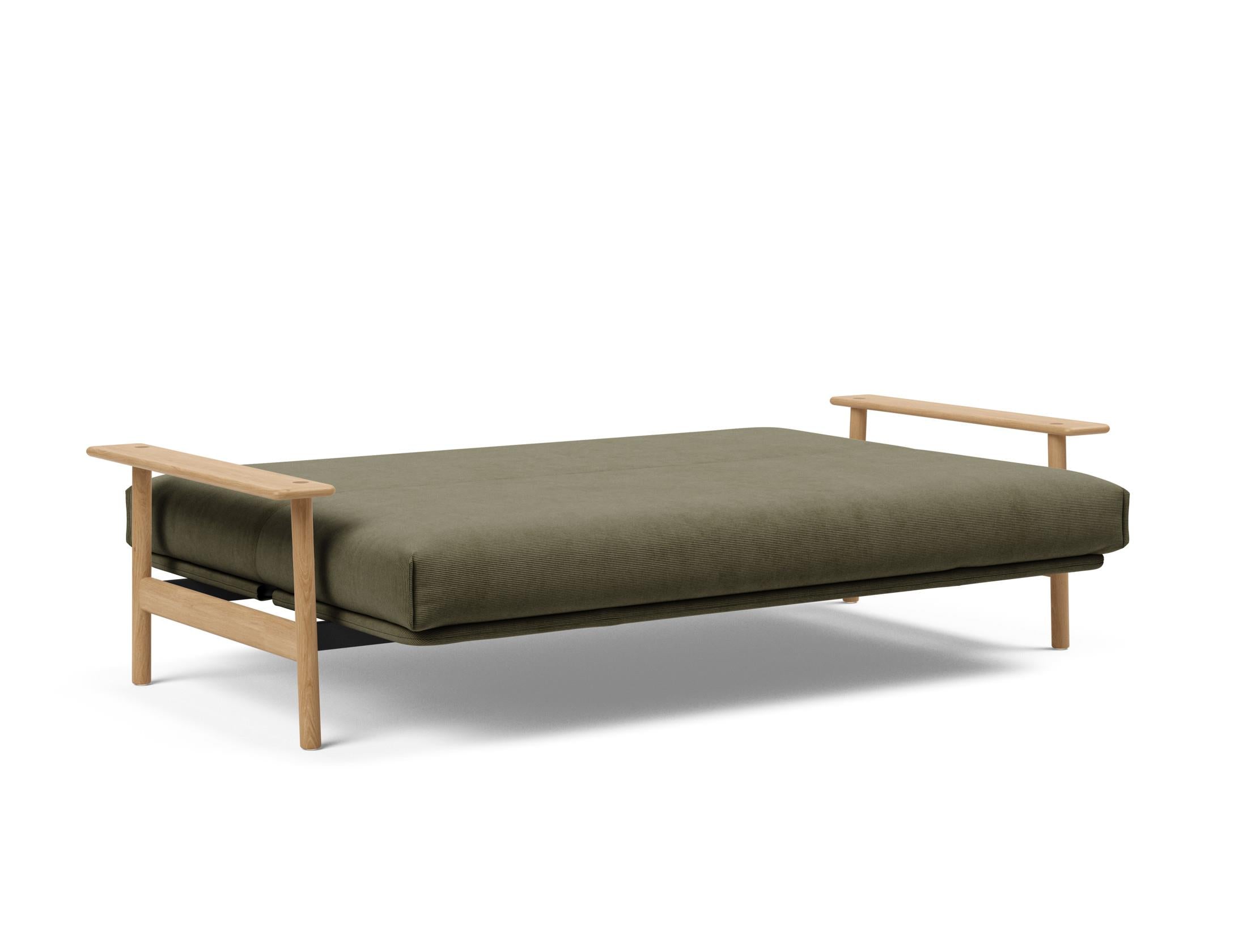 Erleben Sie das Balder Bettsofa 140 Nordic Cover: modernes Design, bequeme Soft Spring Matratze, perfekt für flexible Wohnlösungen.