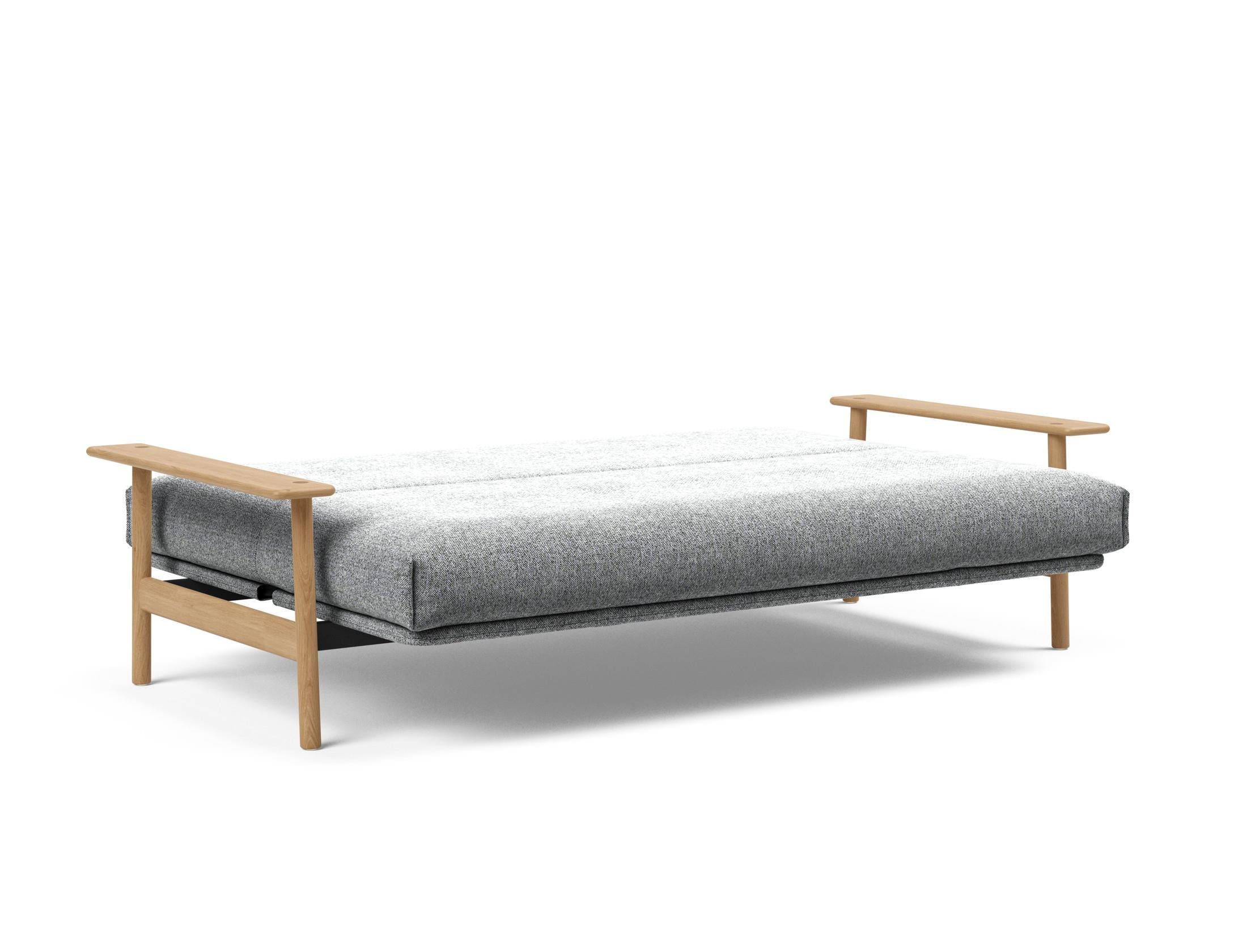 Erleben Sie das Balder Bettsofa 140 Nordic Cover: modernes Design, bequeme Soft Spring Matratze, perfekt für flexible Wohnlösungen.