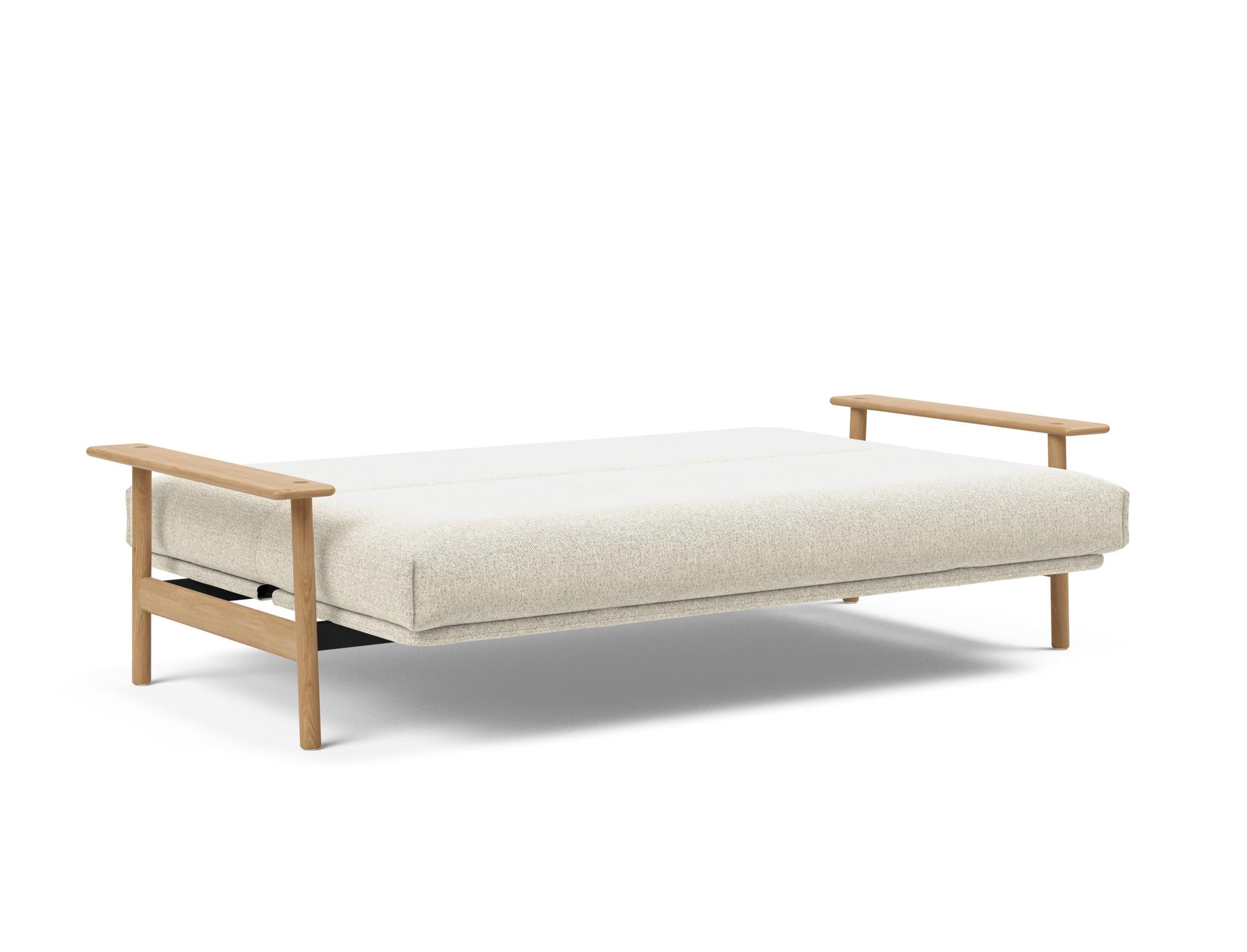 Erleben Sie das Balder Bettsofa 140 Nordic Cover: modernes Design, bequeme Soft Spring Matratze, perfekt für flexible Wohnlösungen.