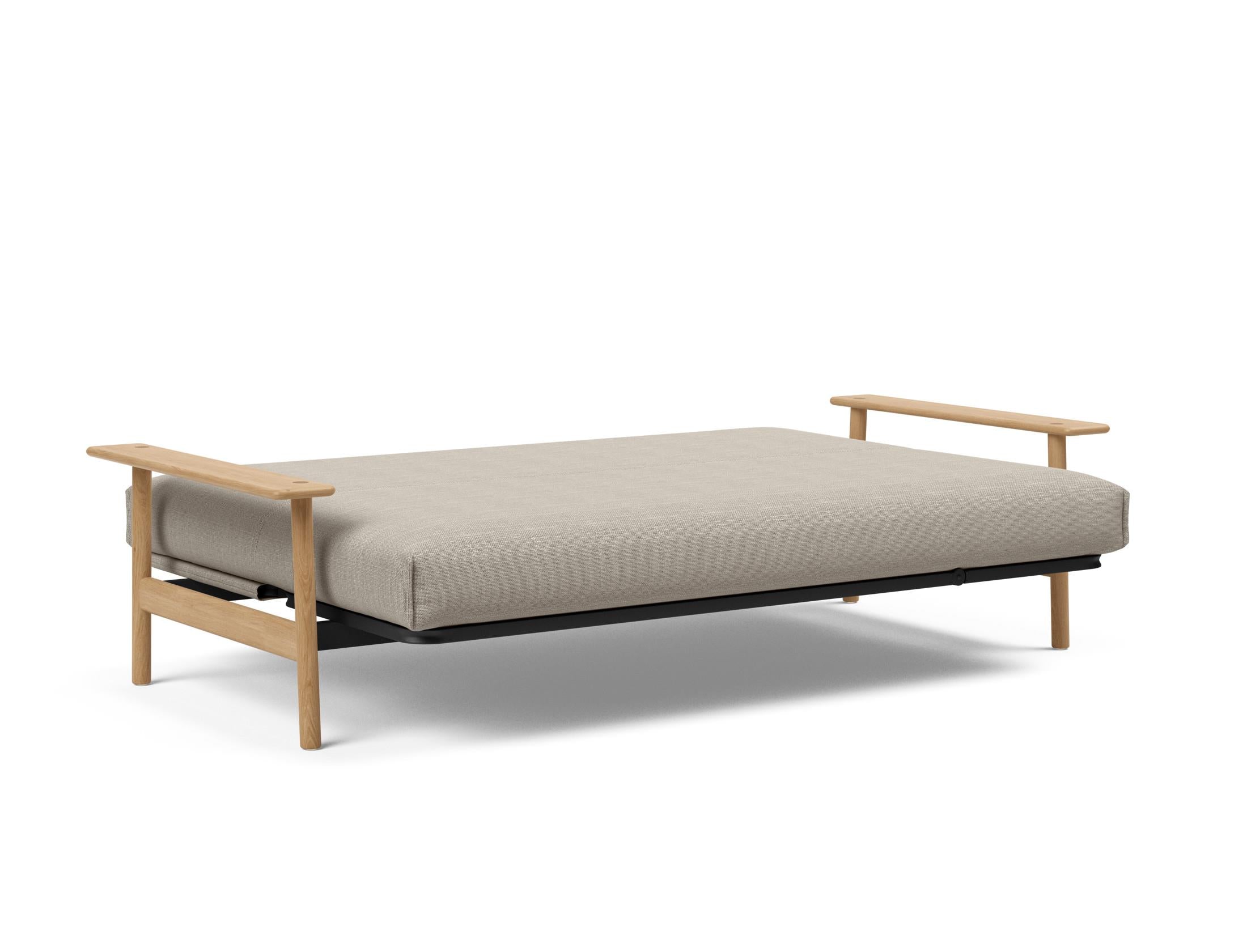 Erleben Sie das Balder Bettsofa 140 Nordic Cover Soft Spring von Innovation Living – eine perfekte Kombination aus modernem Stil und optimalem Schlafkomfort.