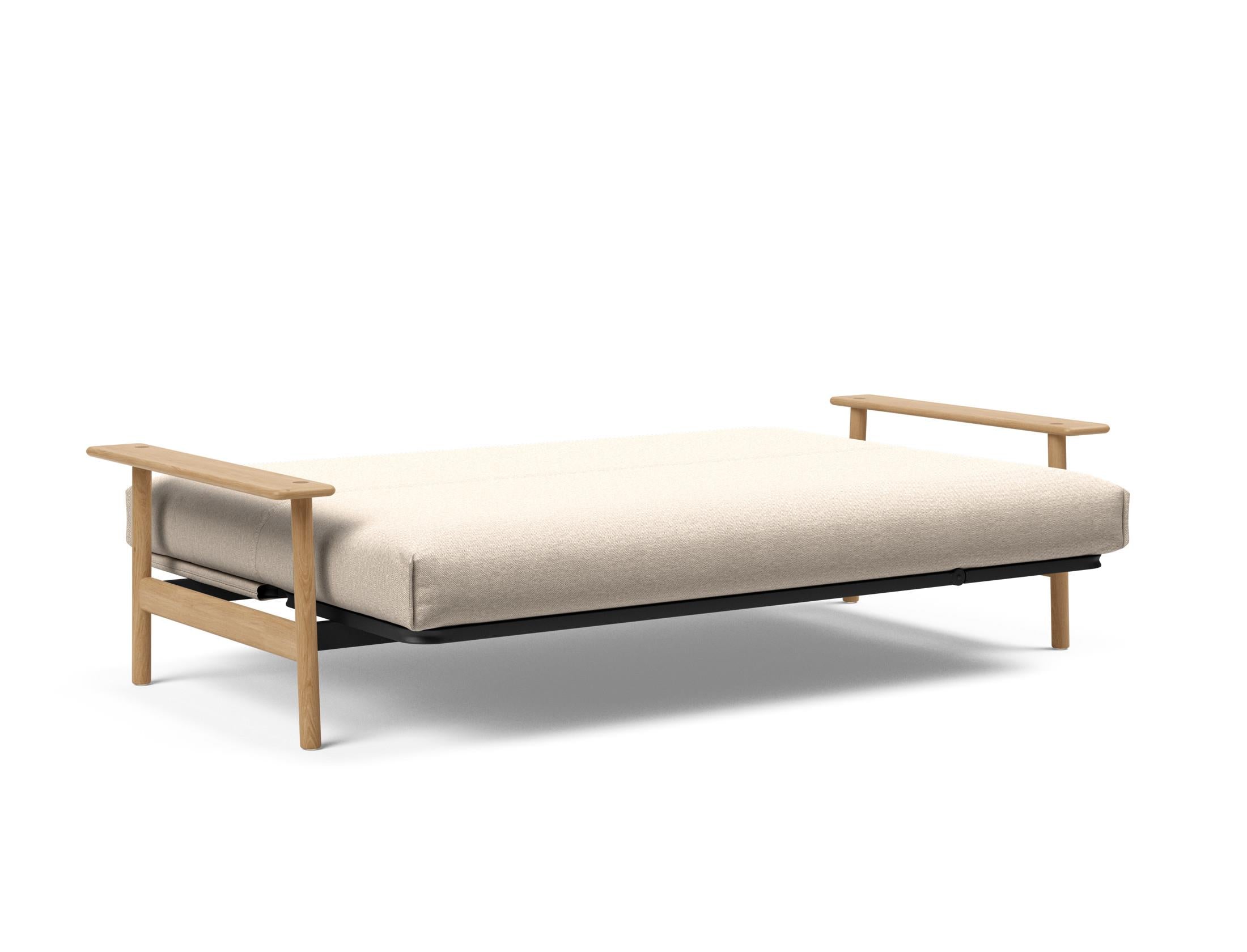 Erleben Sie das Balder Bettsofa 140 Nordic Cover Soft Spring von Innovation Living – eine perfekte Kombination aus modernem Stil und optimalem Schlafkomfort.