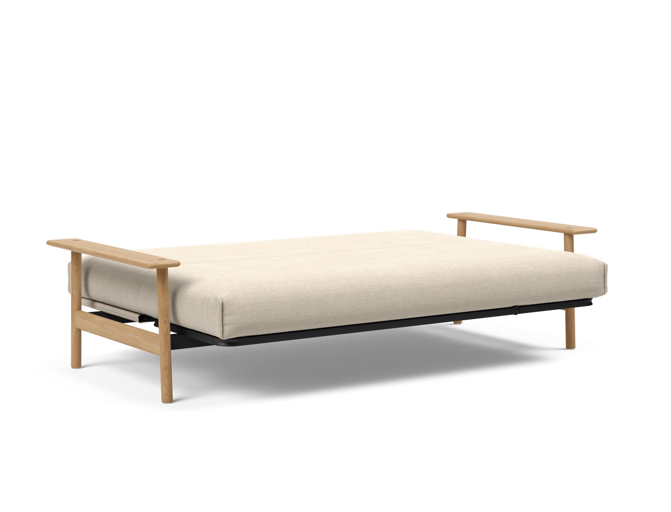 Erleben Sie das Balder Bettsofa 140 Nordic Cover Soft Spring von Innovation Living – eine perfekte Kombination aus modernem Stil und optimalem Schlafkomfort.