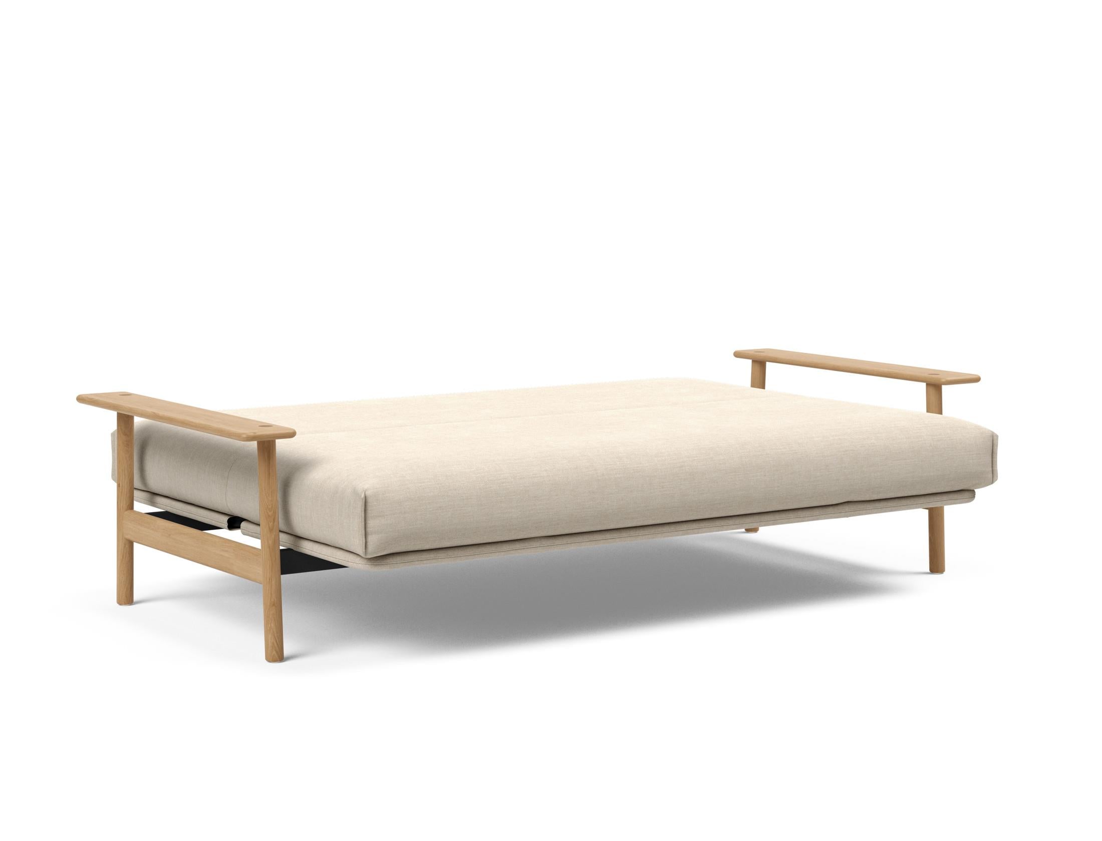 Erleben Sie das Balder Bettsofa 140 Nordic Cover: modernes Design, bequeme Soft Spring Matratze, perfekt für flexible Wohnlösungen.
