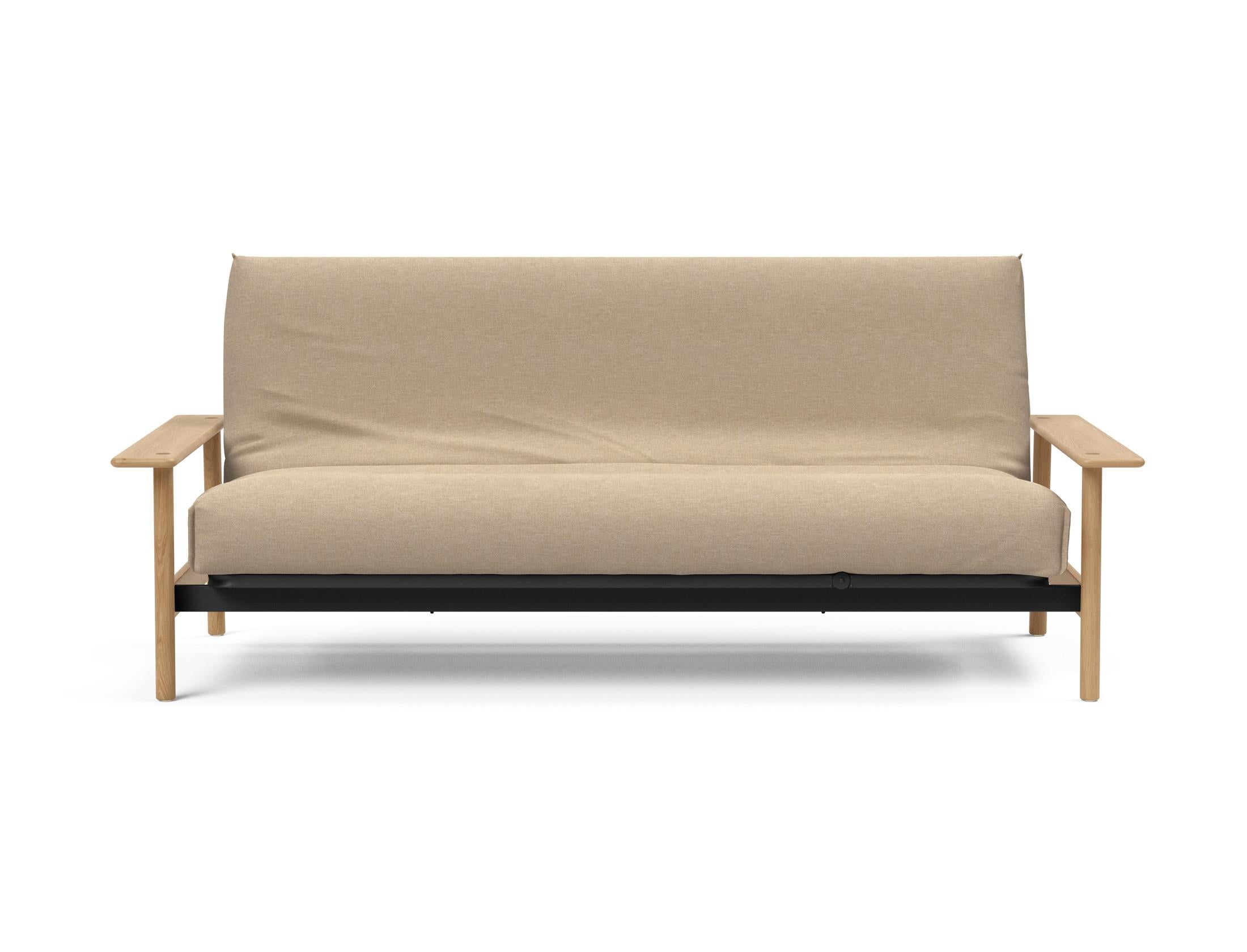 Erleben Sie das Balder Bettsofa 140 Nordic Cover Soft Spring von Innovation Living – eine perfekte Kombination aus modernem Stil und optimalem Schlafkomfort.