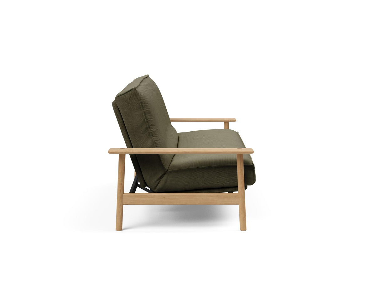 Balder Bettsofa 140 Sharp Plus Cover mit Gestellbezug Soft Spring in 316 Cordufine Pine Green präsentiert im Onlineshop von KAQTU Design AG. Bettsofa ist von Innovation Living
