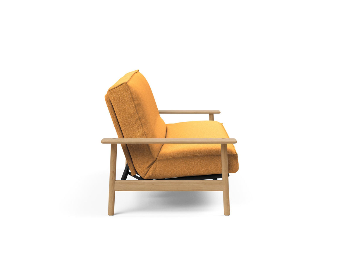 Balder Bettsofa 140 Sharp Plus Cover mit Gestellbezug Soft Spring in 536 Bouclé Ochre präsentiert im Onlineshop von KAQTU Design AG. Bettsofa ist von Innovation Living