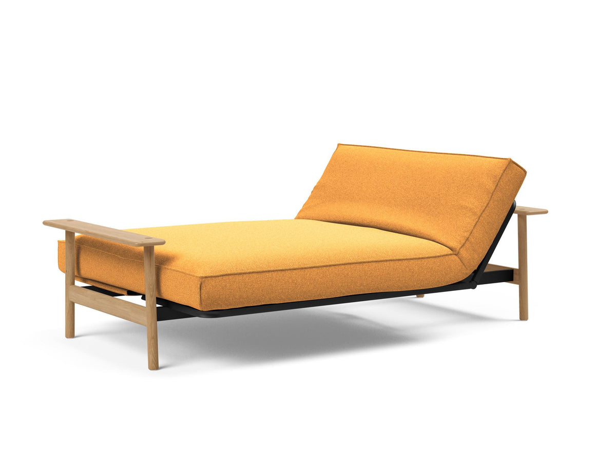Balder Bettsofa 140 Sharp Plus Cover mit Gestellbezug Soft Spring in 536 Bouclé Ochre präsentiert im Onlineshop von KAQTU Design AG. Bettsofa ist von Innovation Living