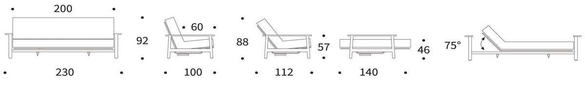 Balder Bettsofa 140 Sharp Plus Cover mit Gestellbezug Soft Spring in 550 Faunal Black präsentiert im Onlineshop von KAQTU Design AG. Bettsofa ist von Innovation Living