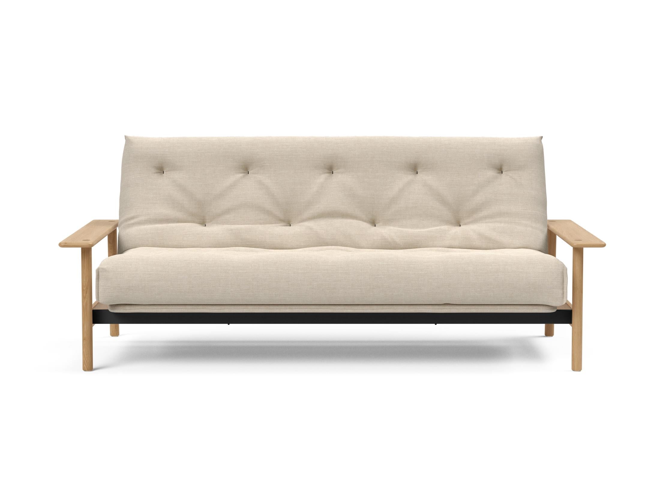 Erleben Sie das Balder Bettsofa 140 Nordic von Innovation Living – stilvoll, funktional und mit hochwertigem Soft Spring Bezug für erholsame Nächte.