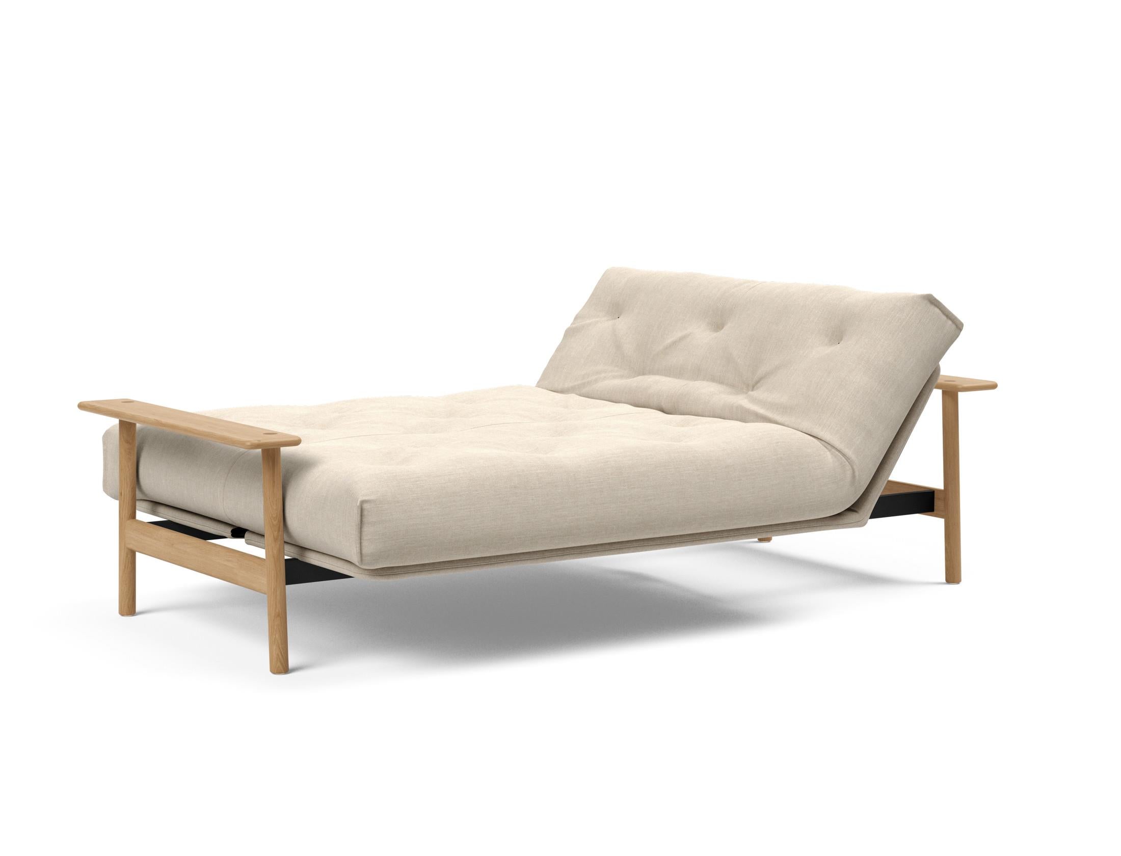 Erleben Sie das Balder Bettsofa 140 Nordic von Innovation Living – stilvoll, funktional und mit hochwertigem Soft Spring Bezug für erholsame Nächte.