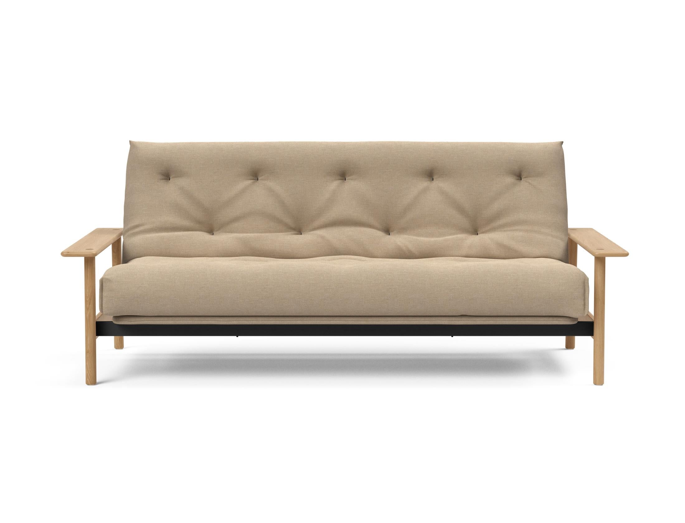 Erleben Sie das Balder Bettsofa 140 Nordic von Innovation Living – stilvoll, funktional und mit hochwertigem Soft Spring Bezug für erholsame Nächte.