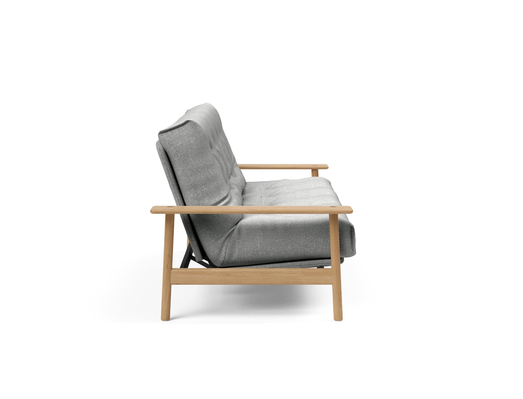 Erleben Sie das Balder Bettsofa 140 Nordic von Innovation Living – stilvoll, funktional und mit hochwertigem Soft Spring Bezug für erholsame Nächte.