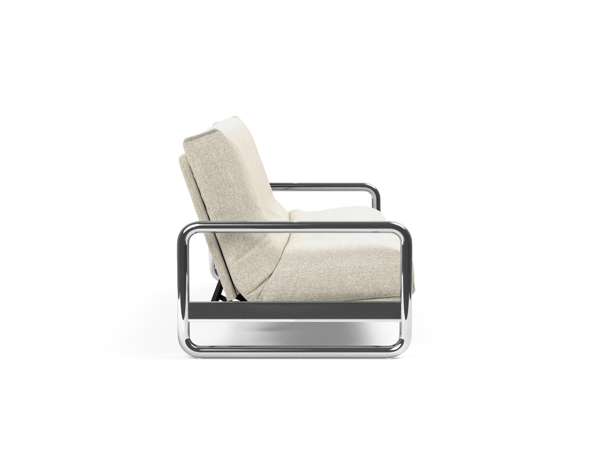 Lomira Schlafsofa 140 Nordic Cover mit Gestellbezug Soft Spring in 357 Taura Off White präsentiert im Onlineshop von KAQTU Design AG. Bettsofa ist von Innovation Living