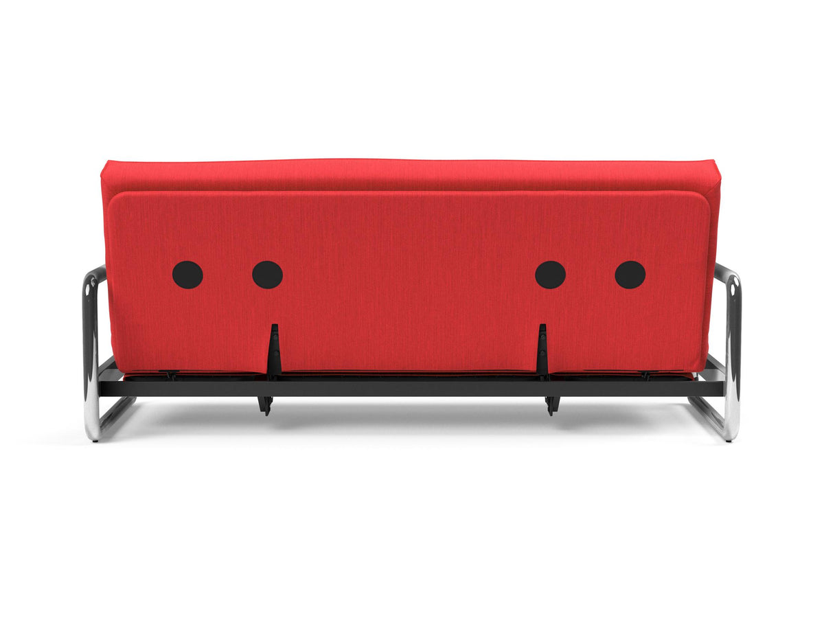 Lomira Schlafsofa 140 Sharp Plus mit Gestellbezug Soft Spring in 511 Elegance Red präsentiert im Onlineshop von KAQTU Design AG. Bettsofa ist von Innovation Living