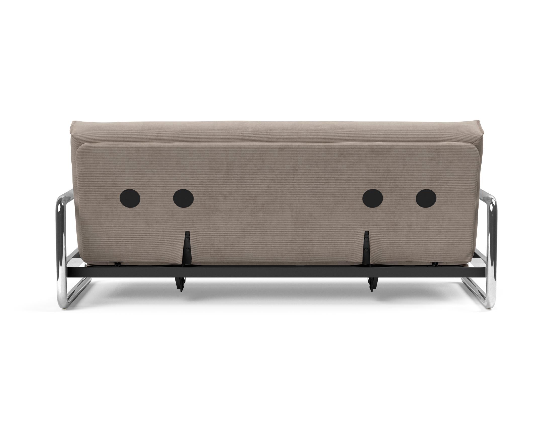 Entdecken Sie das Lomira Schlafsofa 140 Nordic von Innovation Living – stilvolles skandinavisches Design trifft auf höchsten Schlafkomfort mit Soft Spring Bezug.